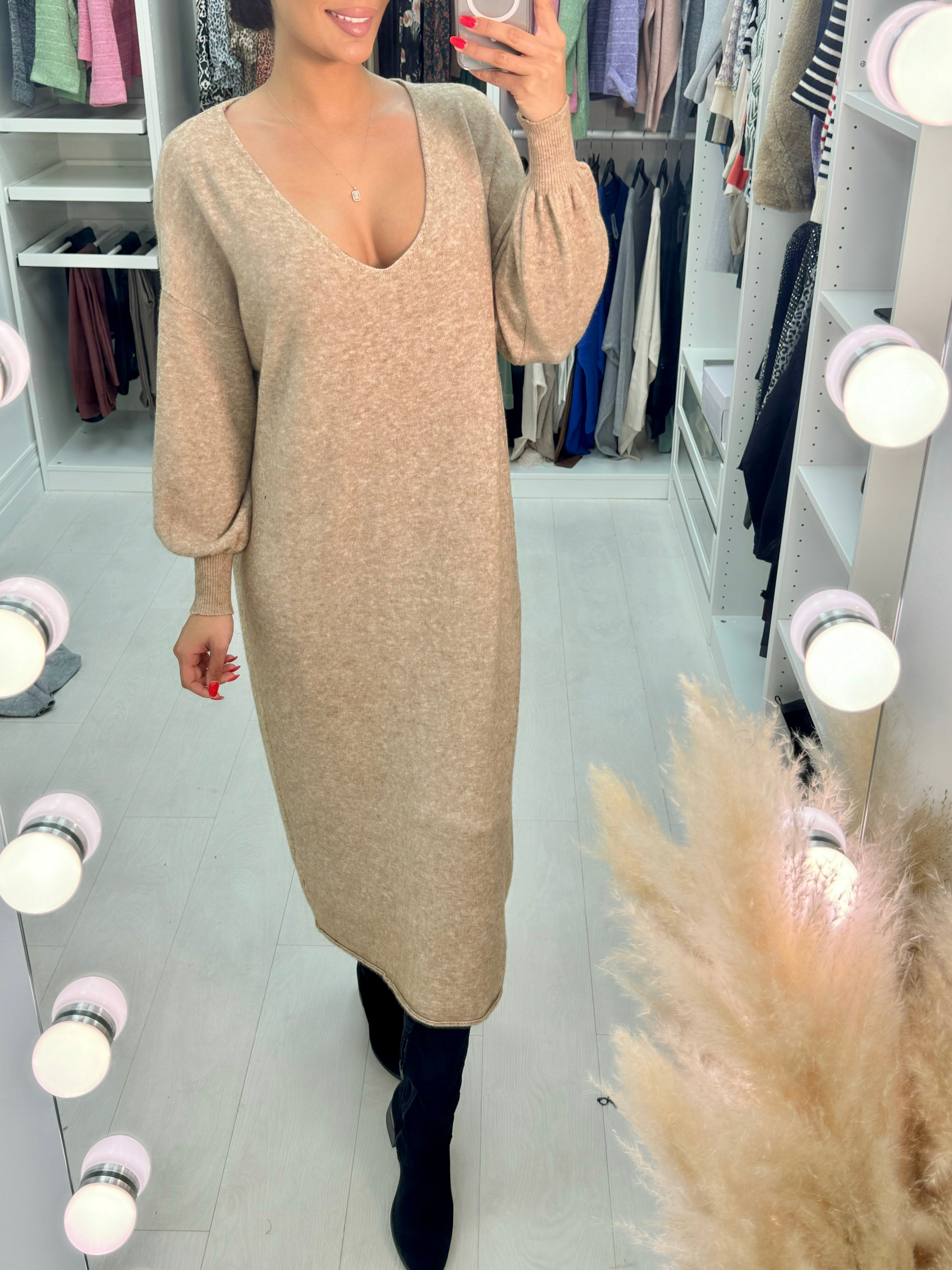 Dani V Neck Maxi Knit Dress
