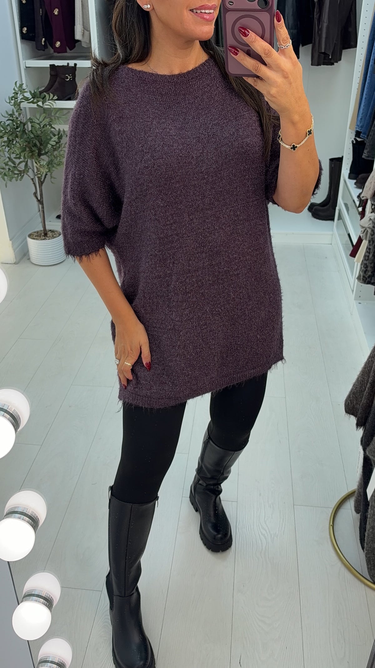 Lenisa Plain Super Soft Longline Jumper