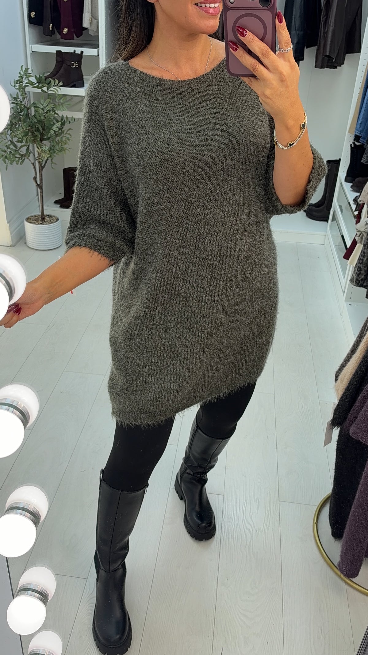 Lenisa Plain Super Soft Longline Jumper