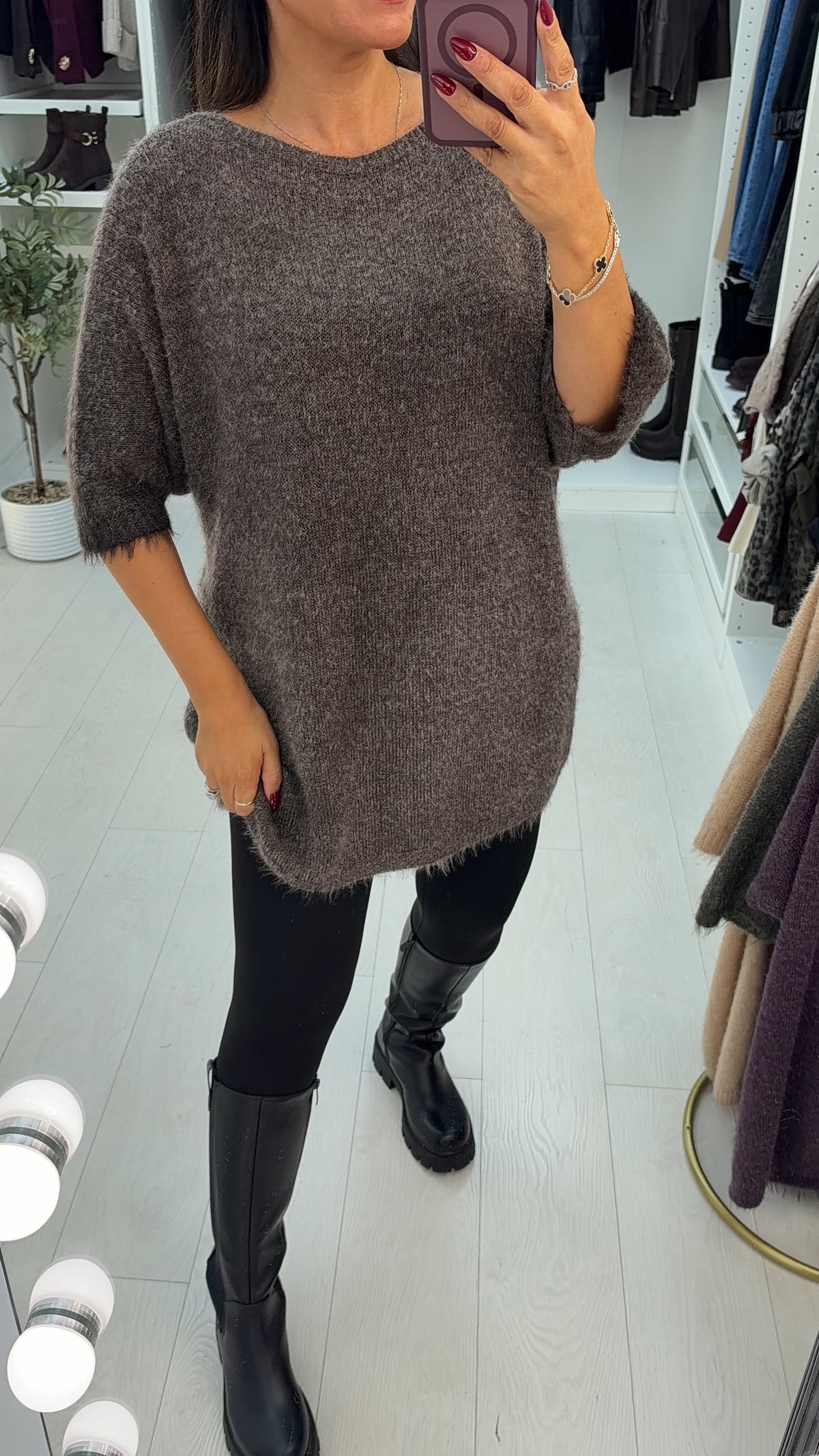 Lenisa Plain Super Soft Longline Jumper