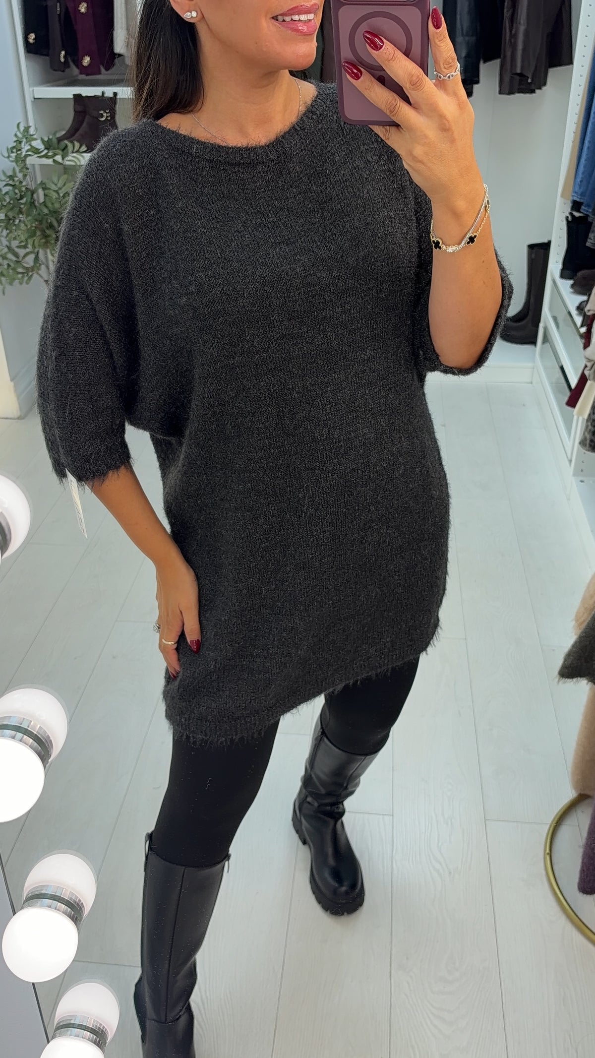 Lenisa Plain Super Soft Longline Jumper