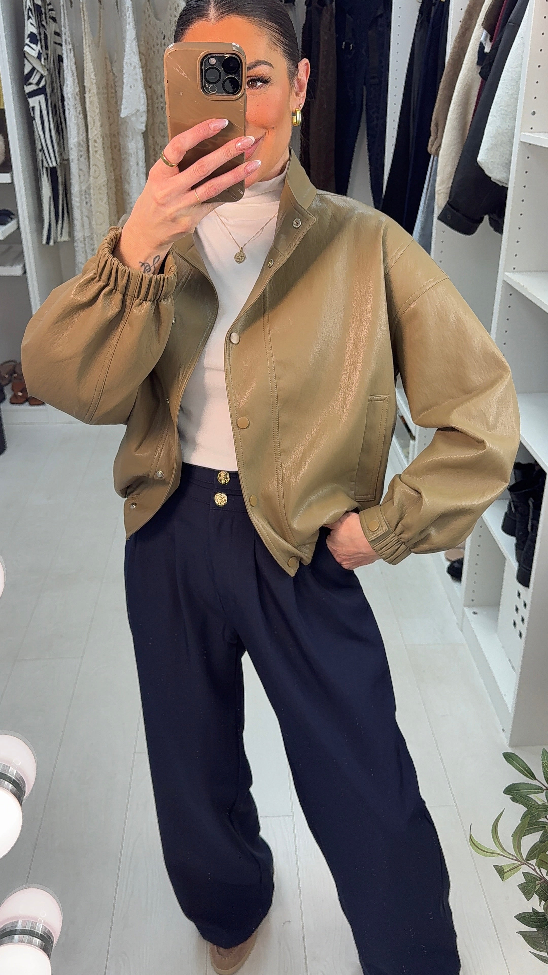 Adina Faux Leather Super Soft Jacket