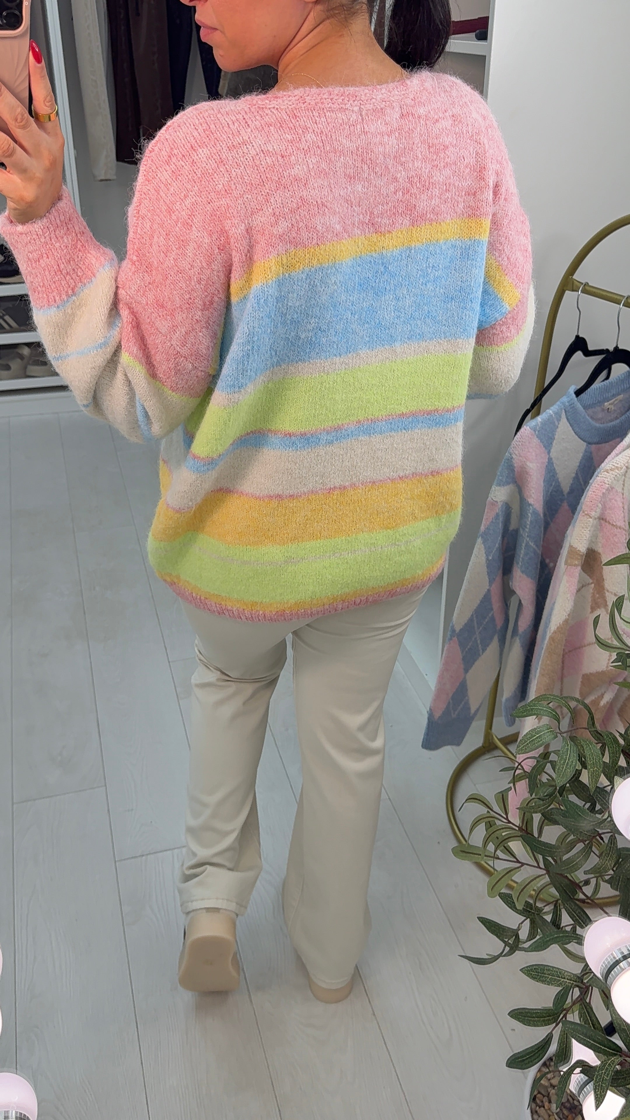 Leia Pastel Colour Block Super Soft Jumper