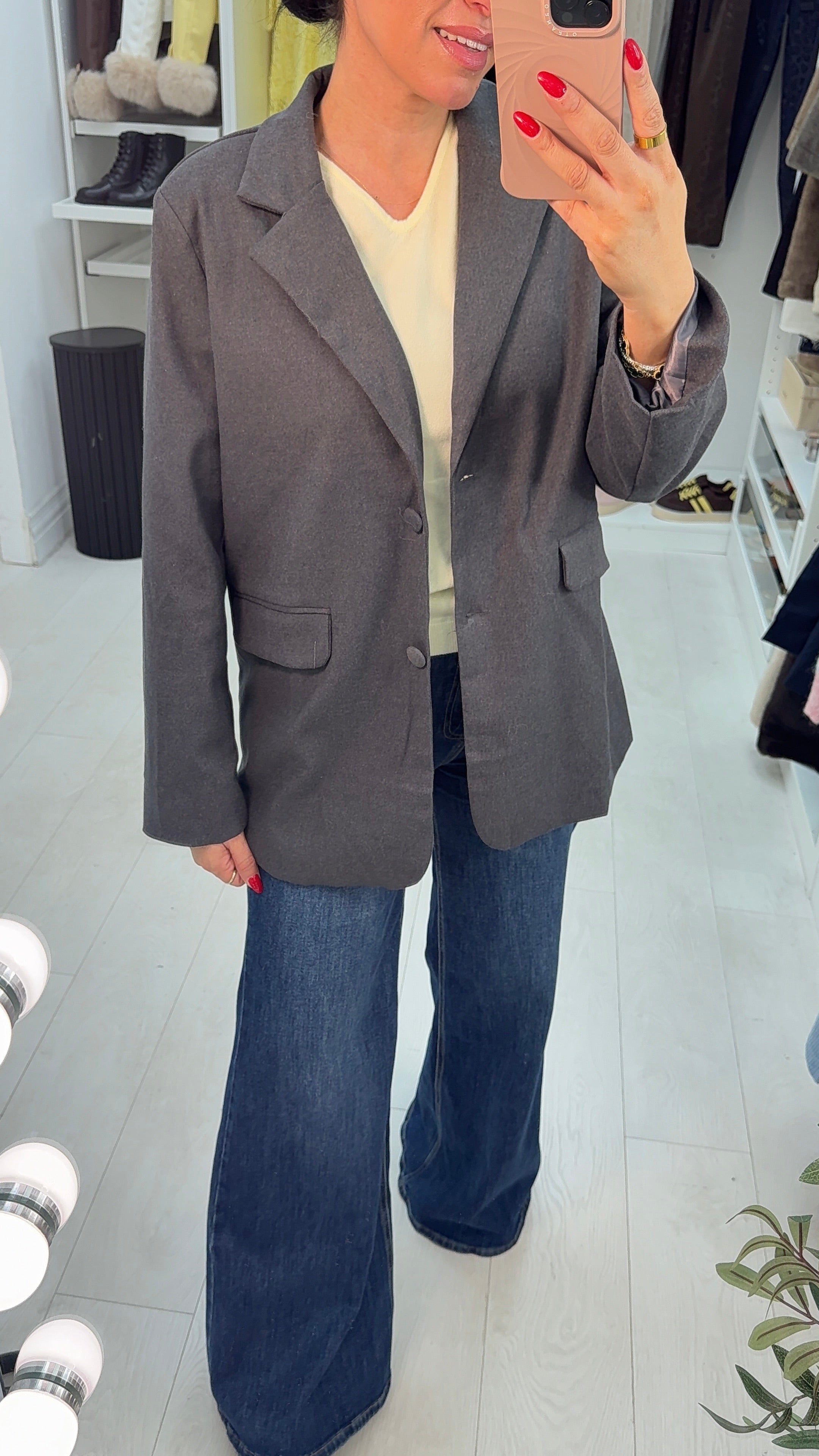 Meggie Plain Oversized Blazer