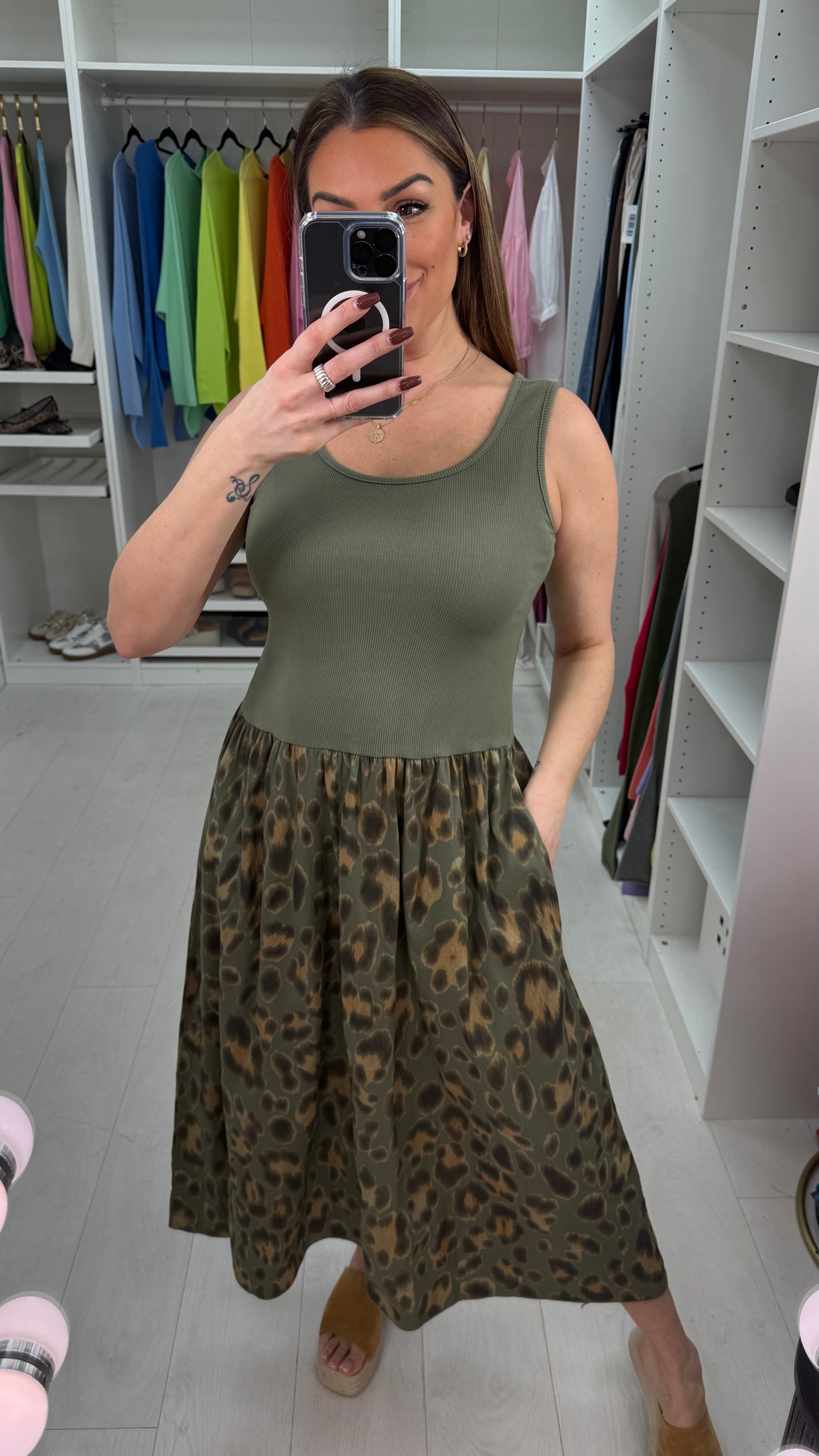 Kimberley Leopard Poplin Maxi Dress