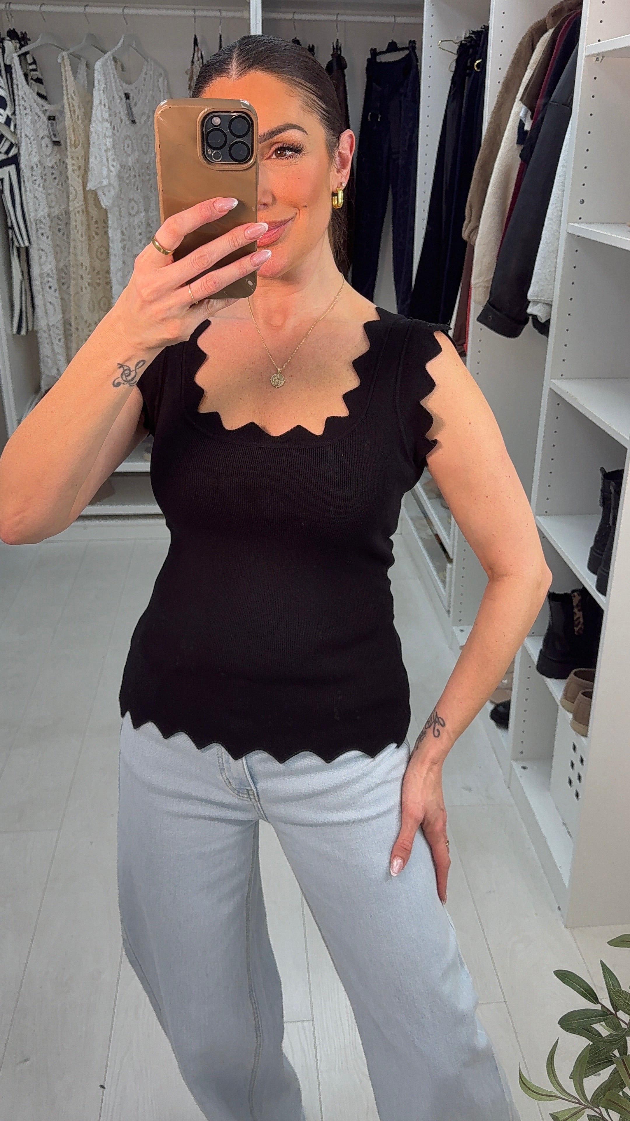 Lyndsey Zig Zag Trim Vest