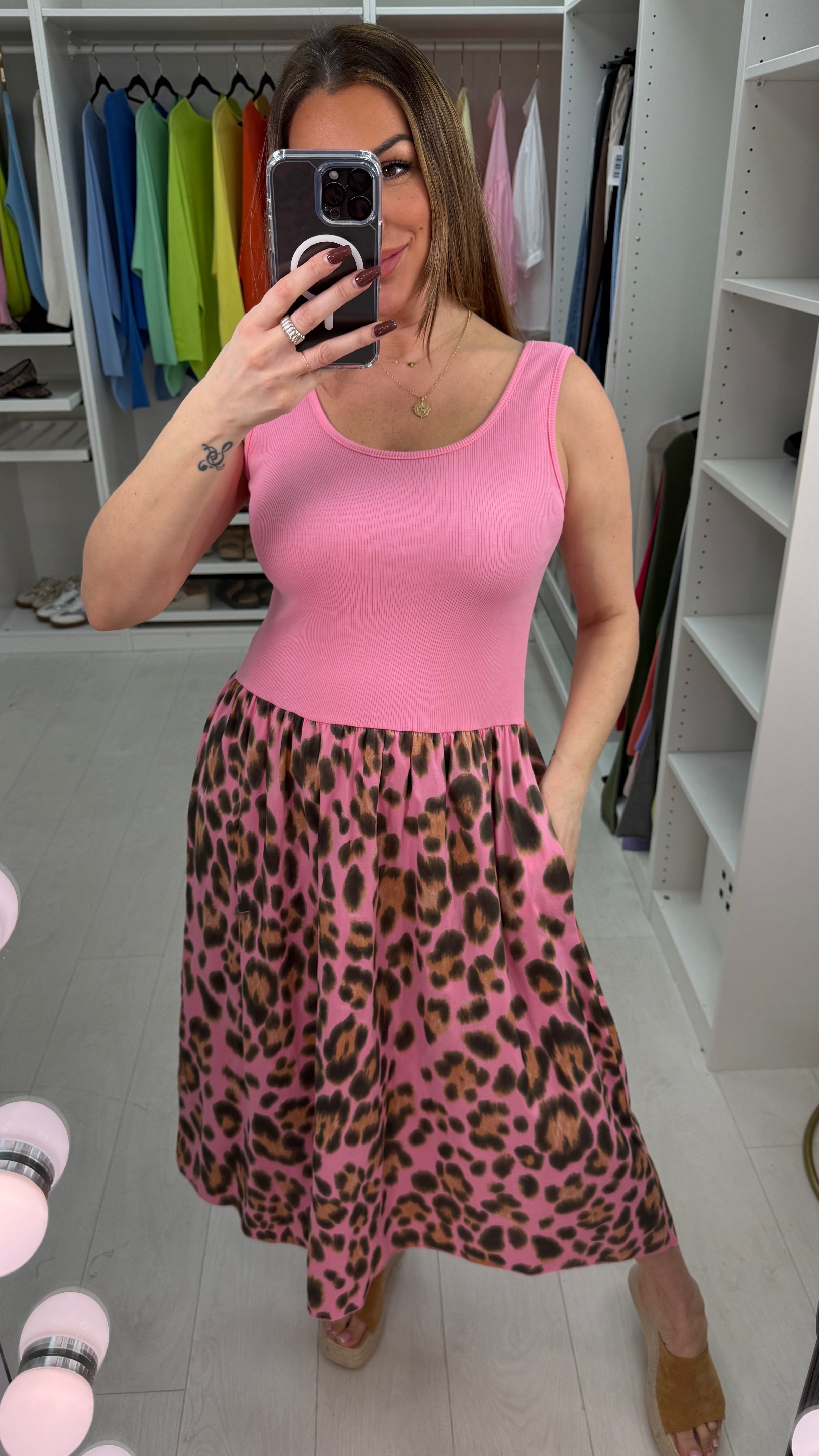 Kimberley Leopard Poplin Maxi Dress