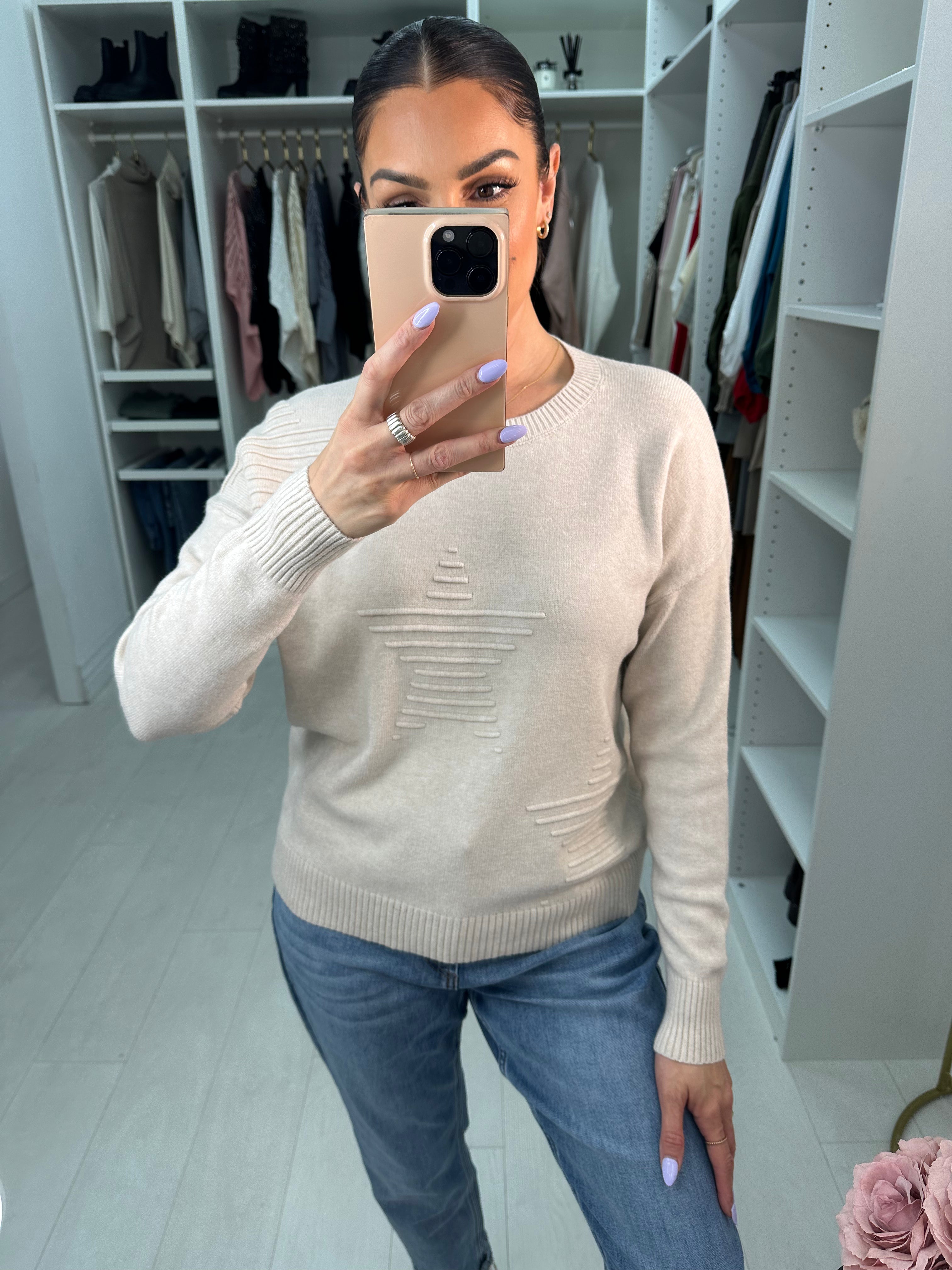 Luna Stitch Star Design Knit Jumper