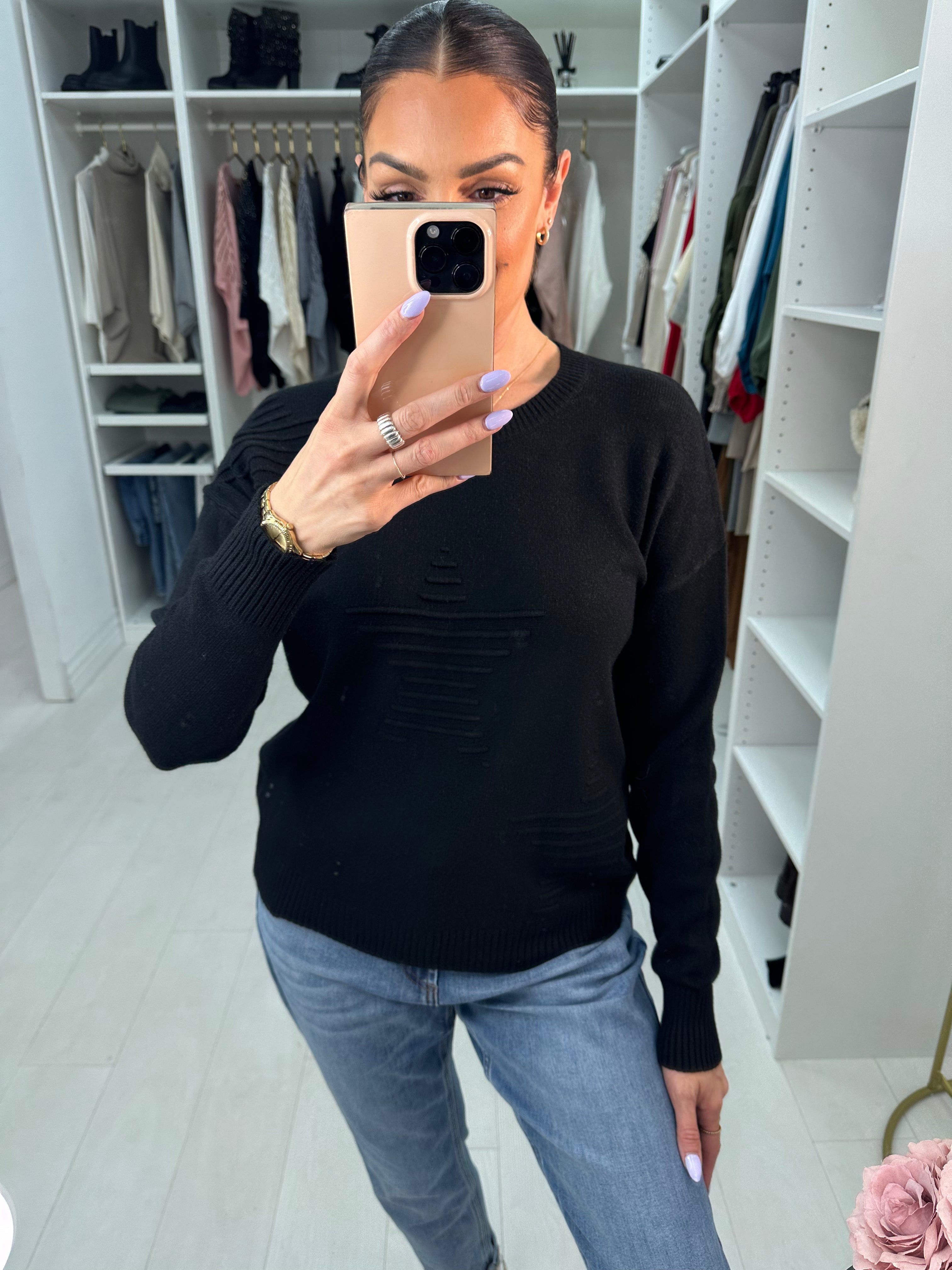 Luna Stitch Star Design Knit Jumper