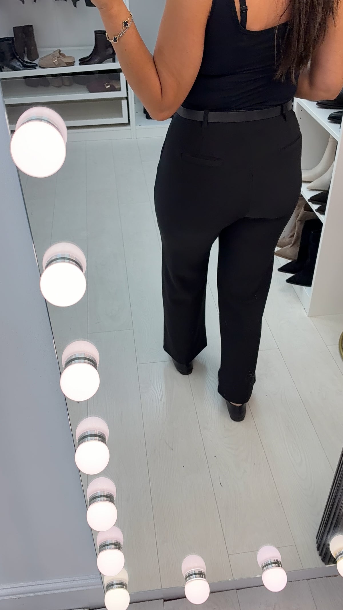 Rebella Belted Straight Leg Trousers