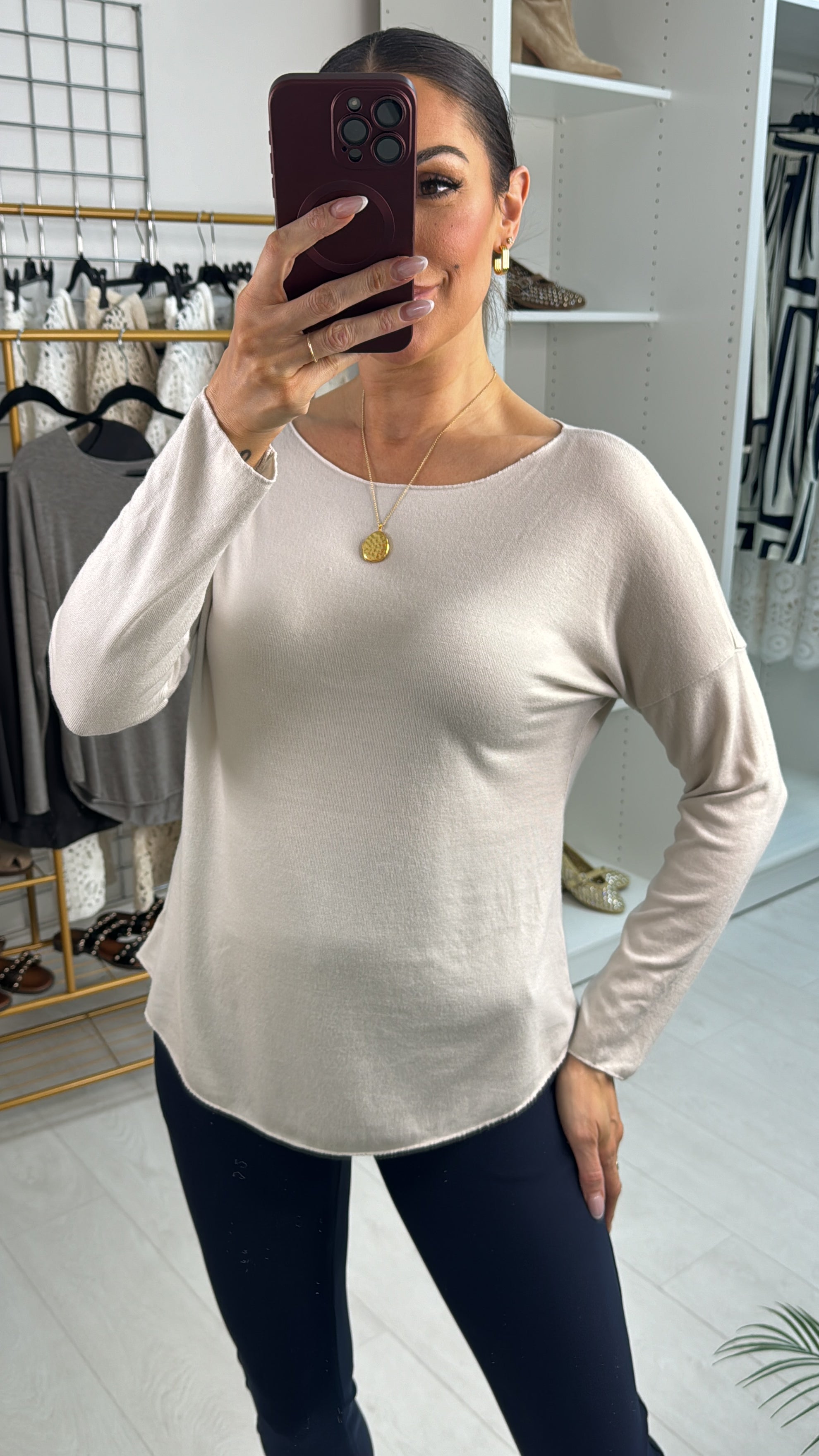 Ralina Plain Super Soft Thin Knit Jumper