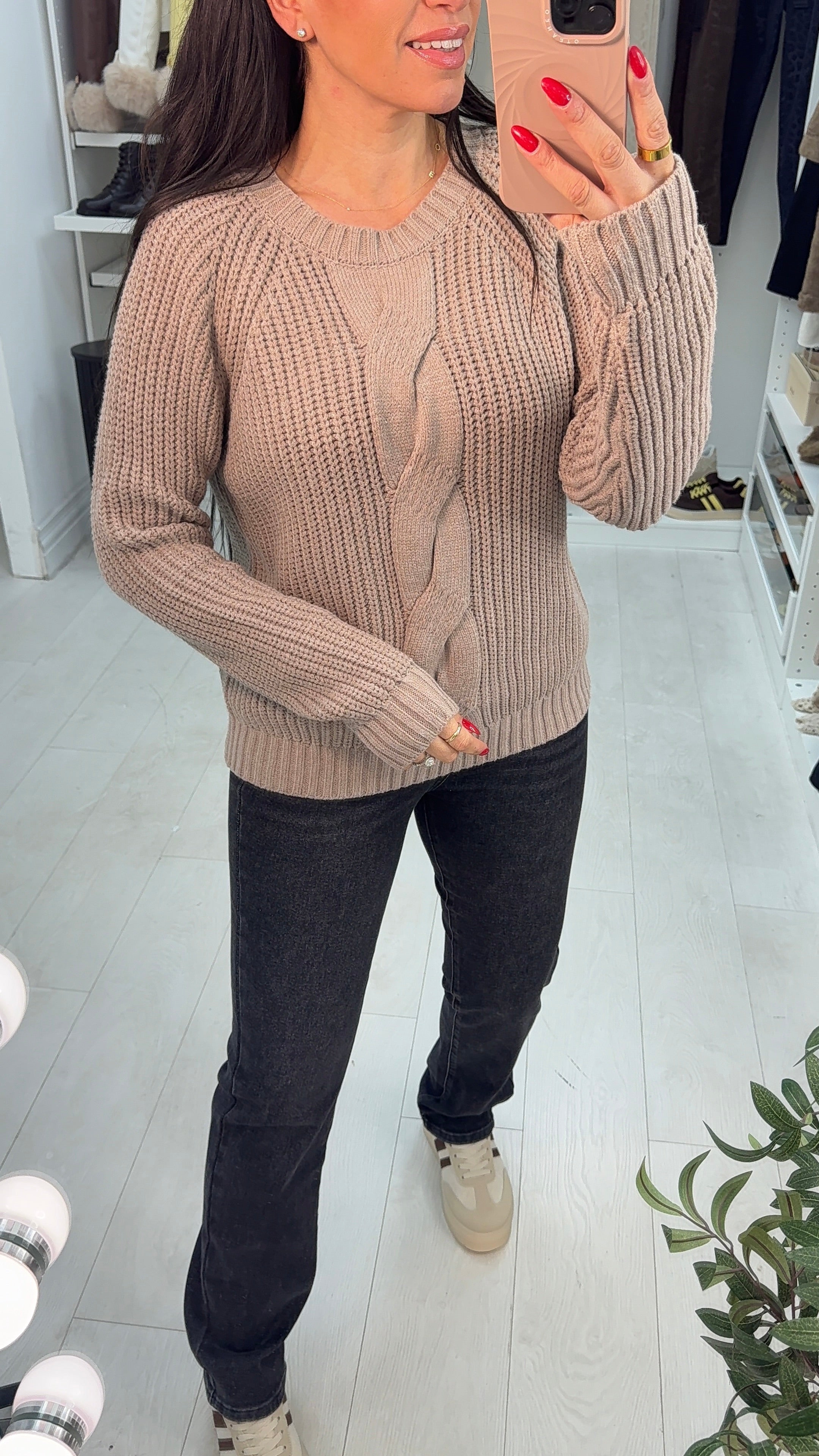 Nataley Plain Chunky Knit Jumper