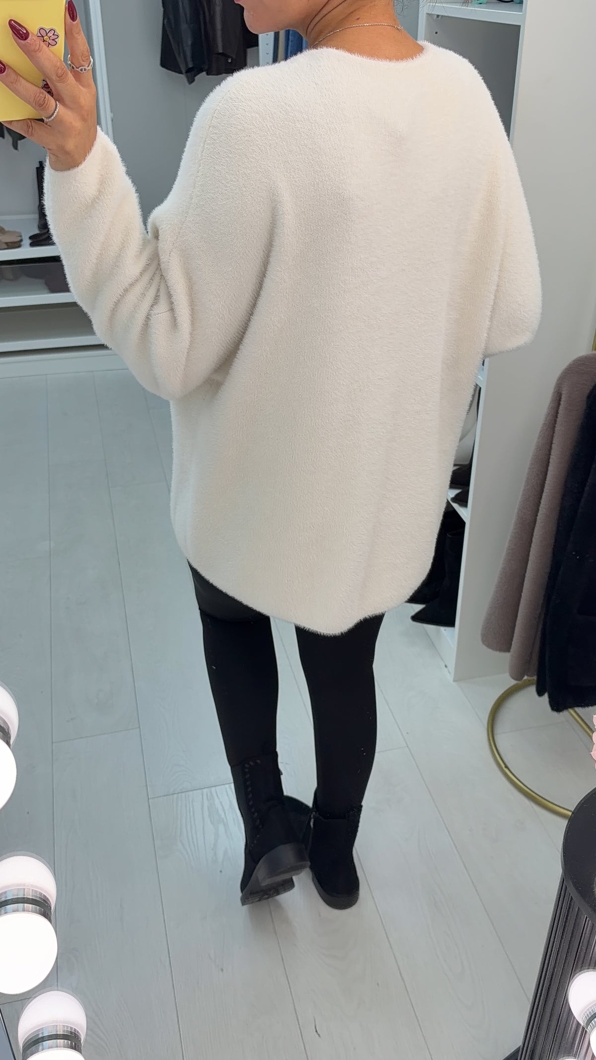 Nellis Super Soft Fluffy Button Front Cardigan