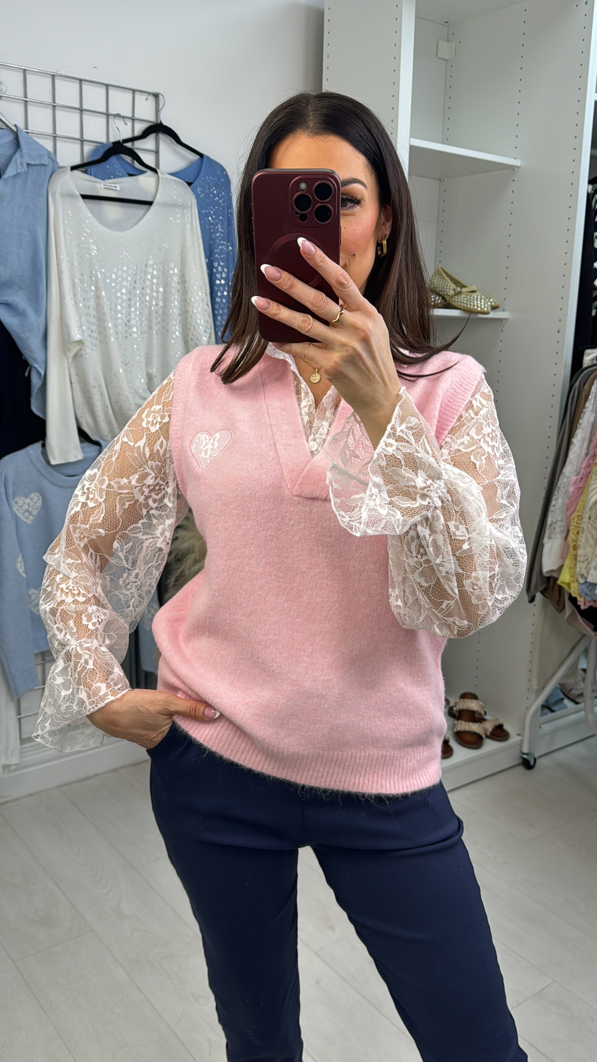 Sonia Lace Detailed Soft Knit Jumper