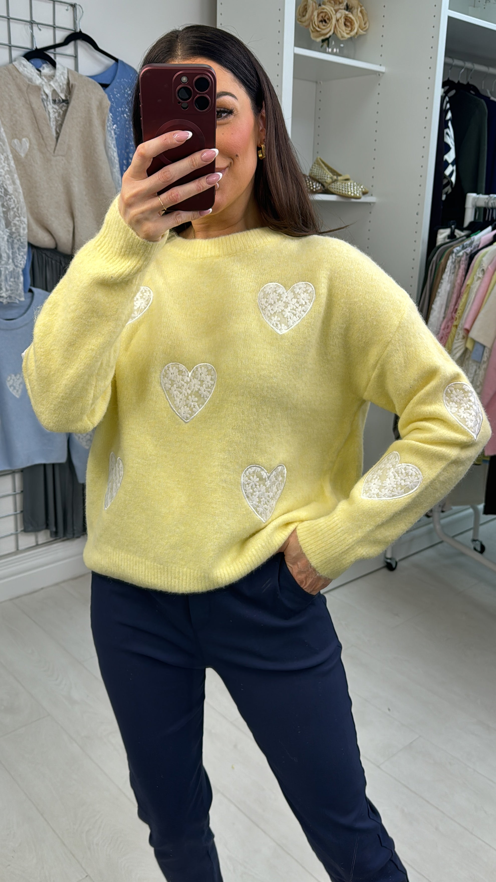 Carlota Heart Detail Super Soft Jumper