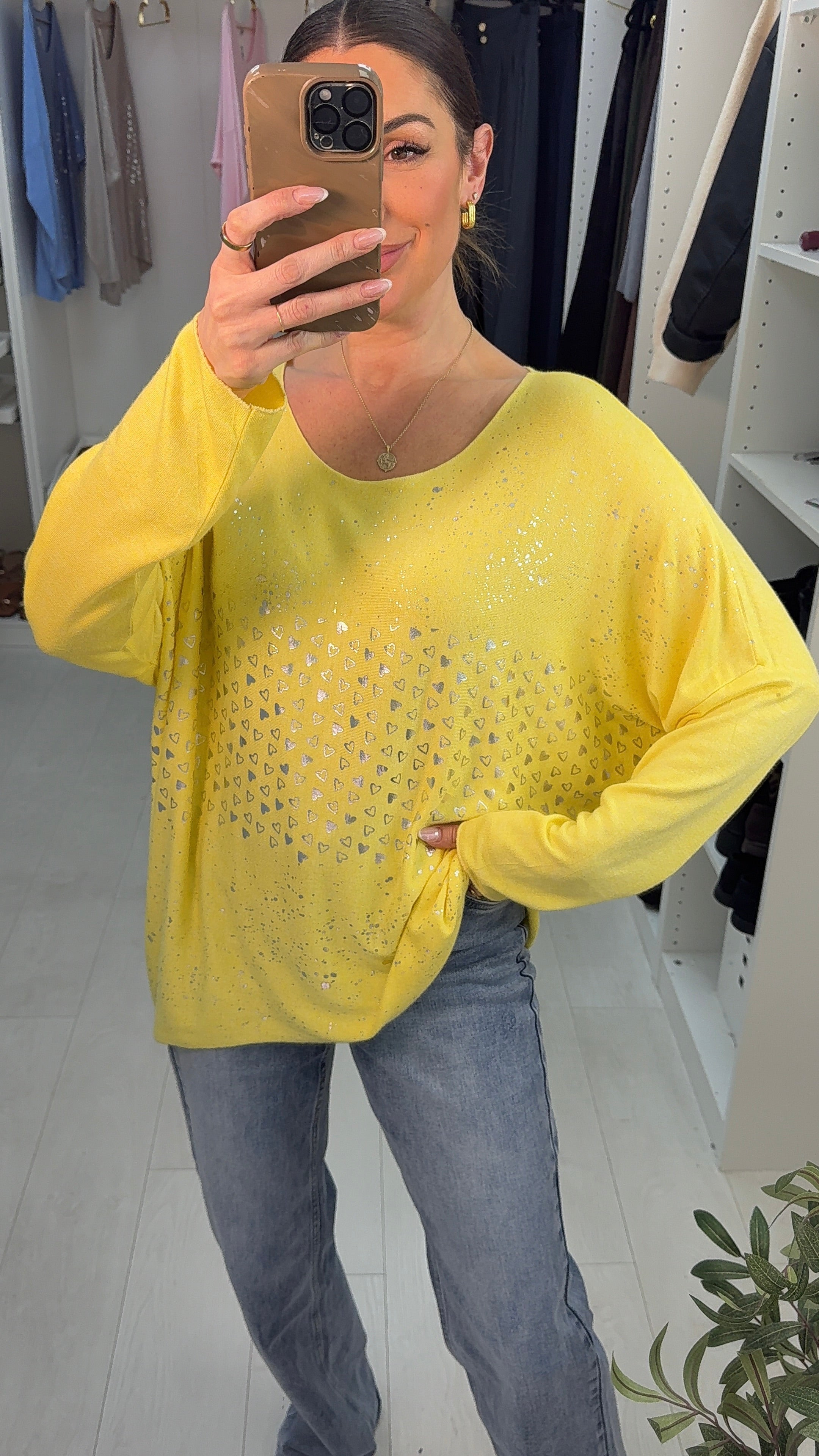 Aleesa Heart Detailed Thin Knit Jumper