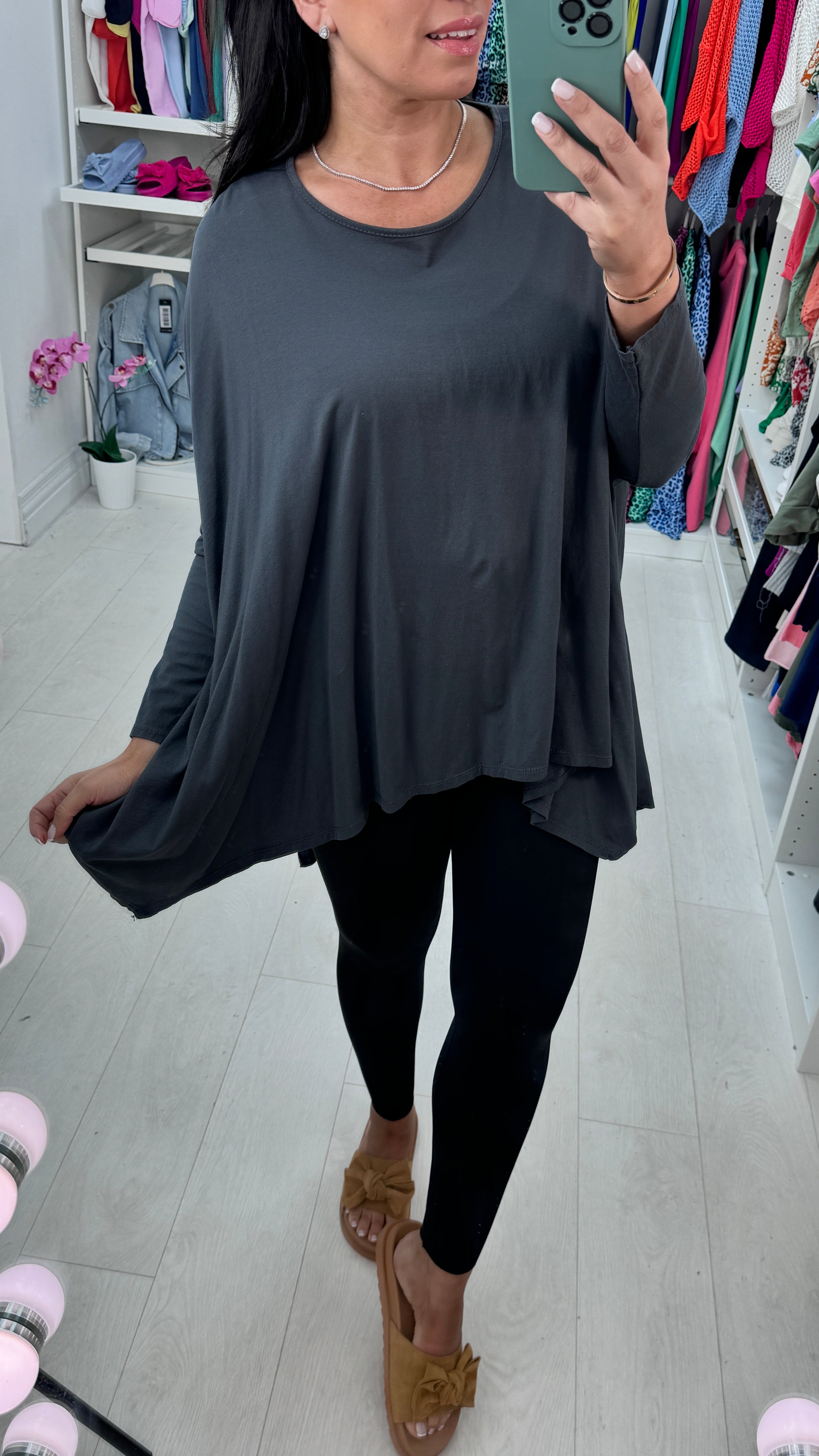 Lesley Plain Asymmetric Lightweight Top