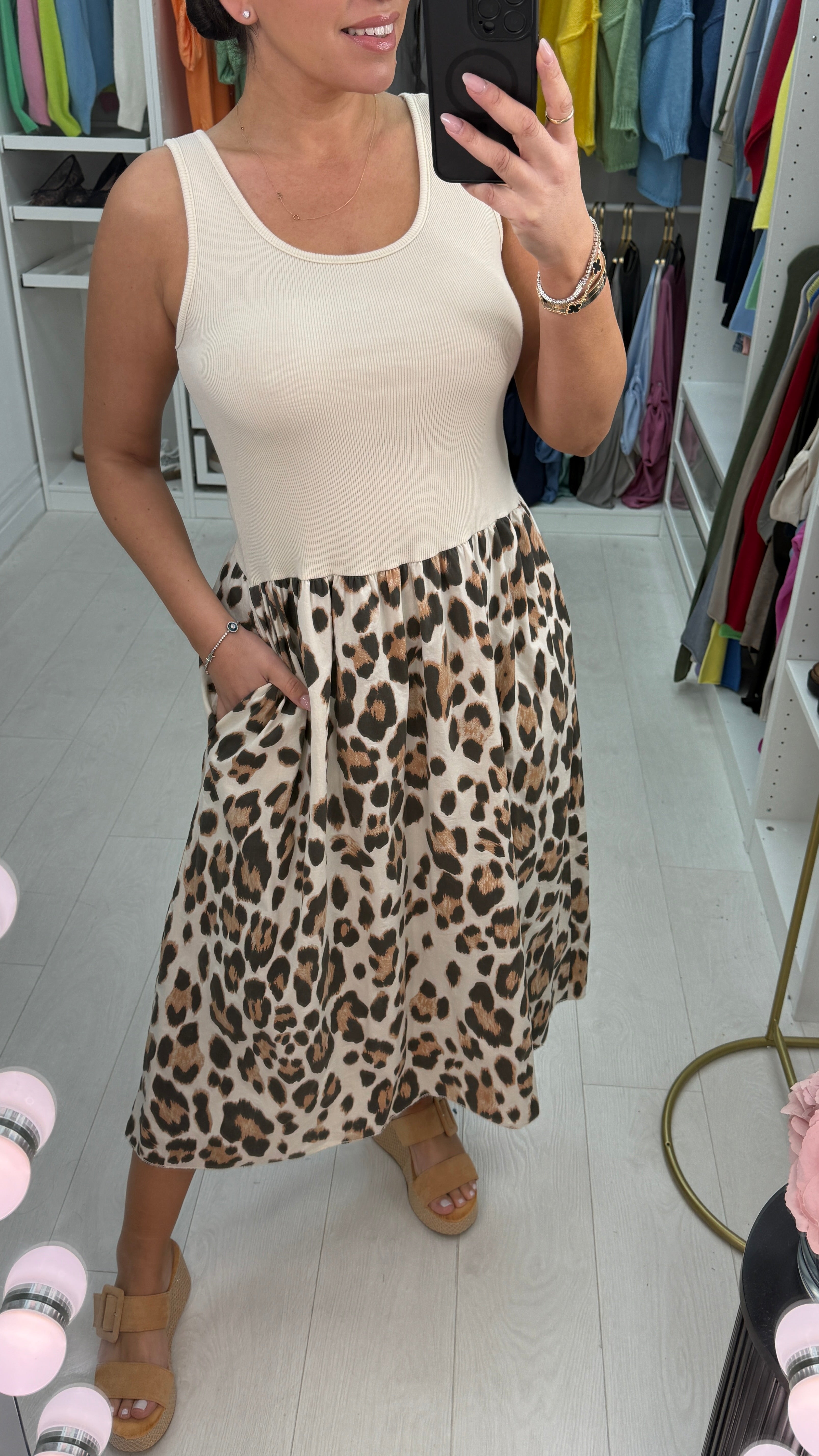 Kimberley Leopard Poplin Maxi Dress