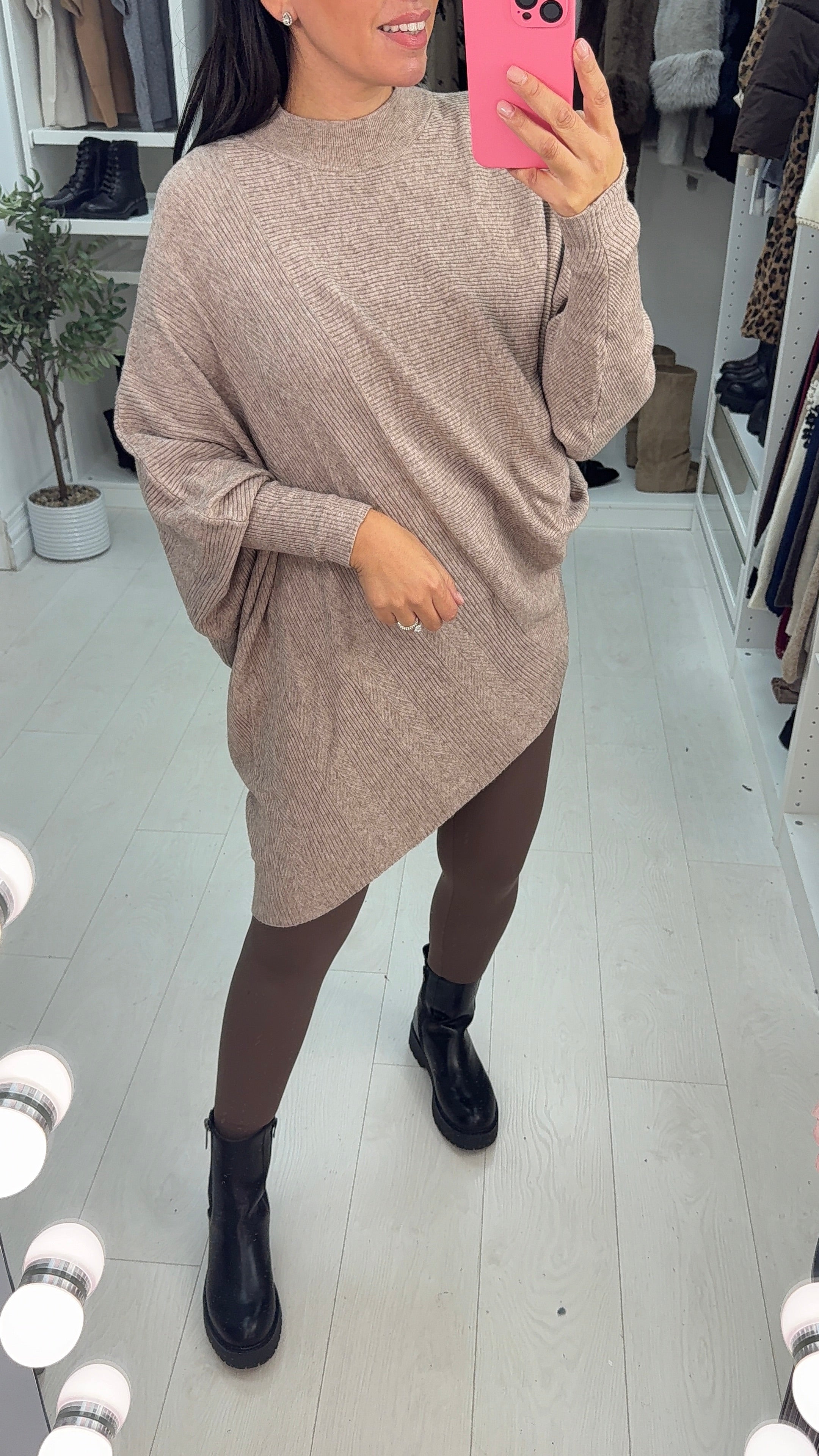 Cassie Asymmetric Batwing Jumper