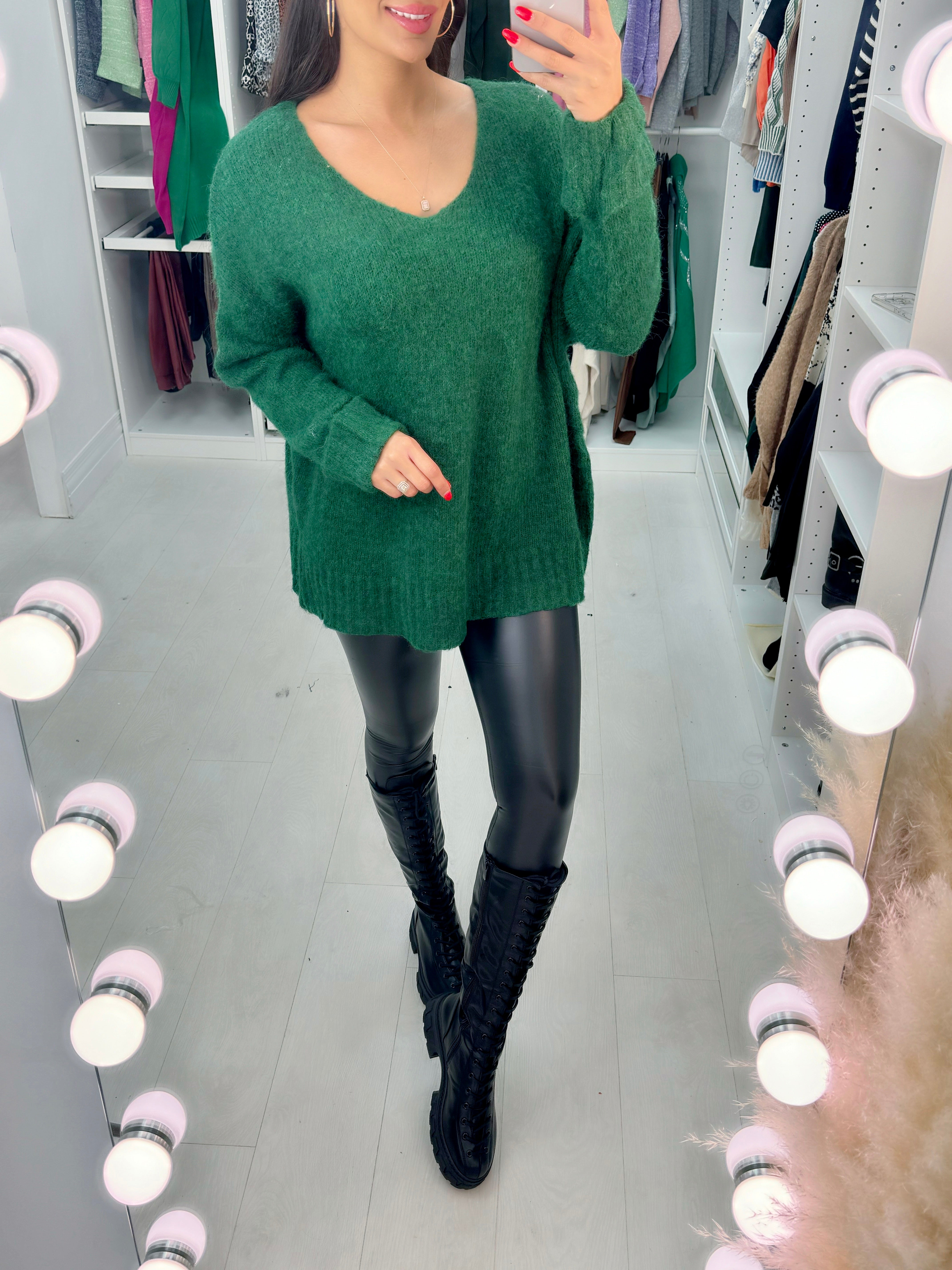 Justice Faux Fur Effect Rib Jumper