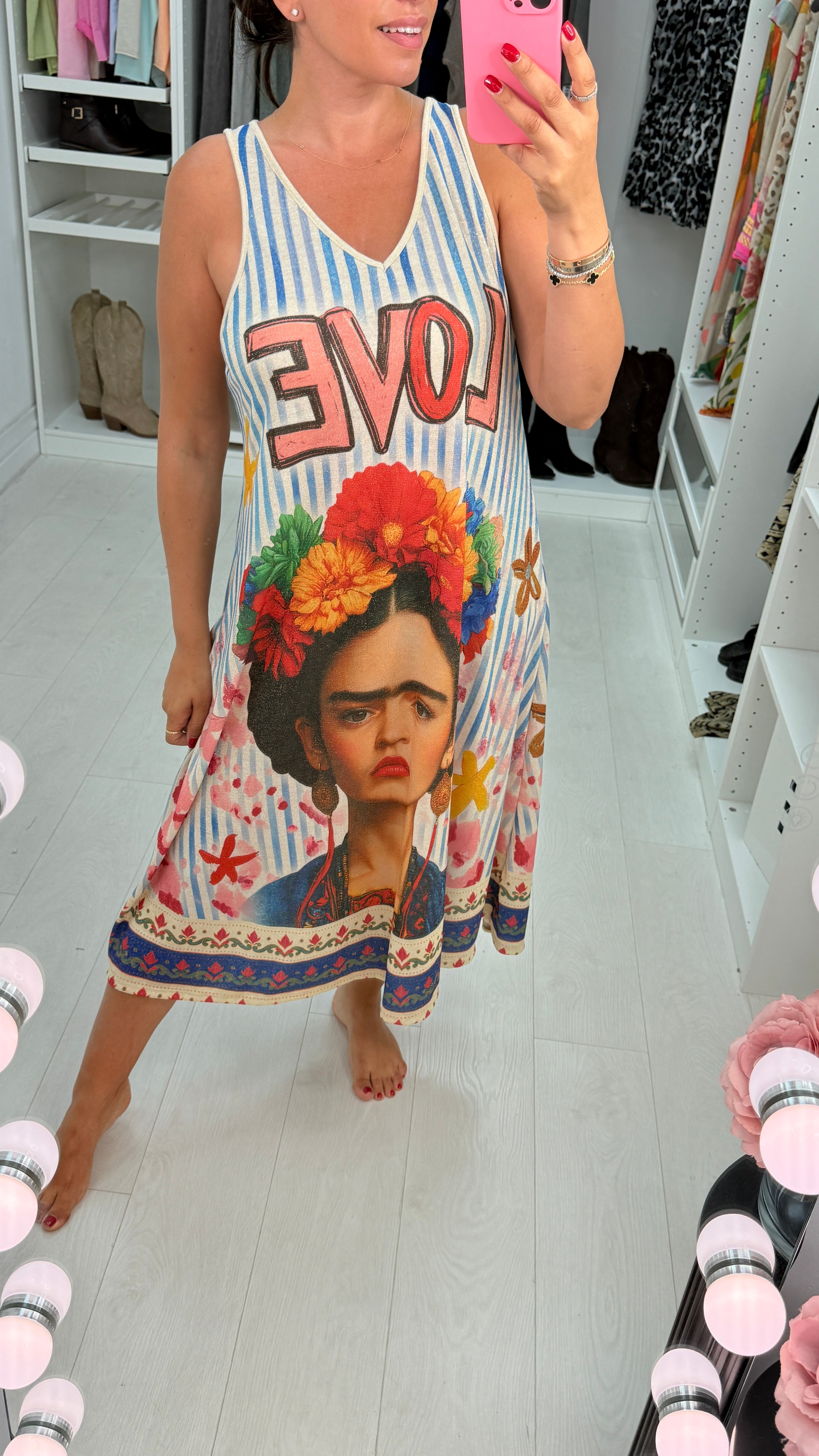 Kalisa 'Love' Slogan Loose Fit Maxi Dress