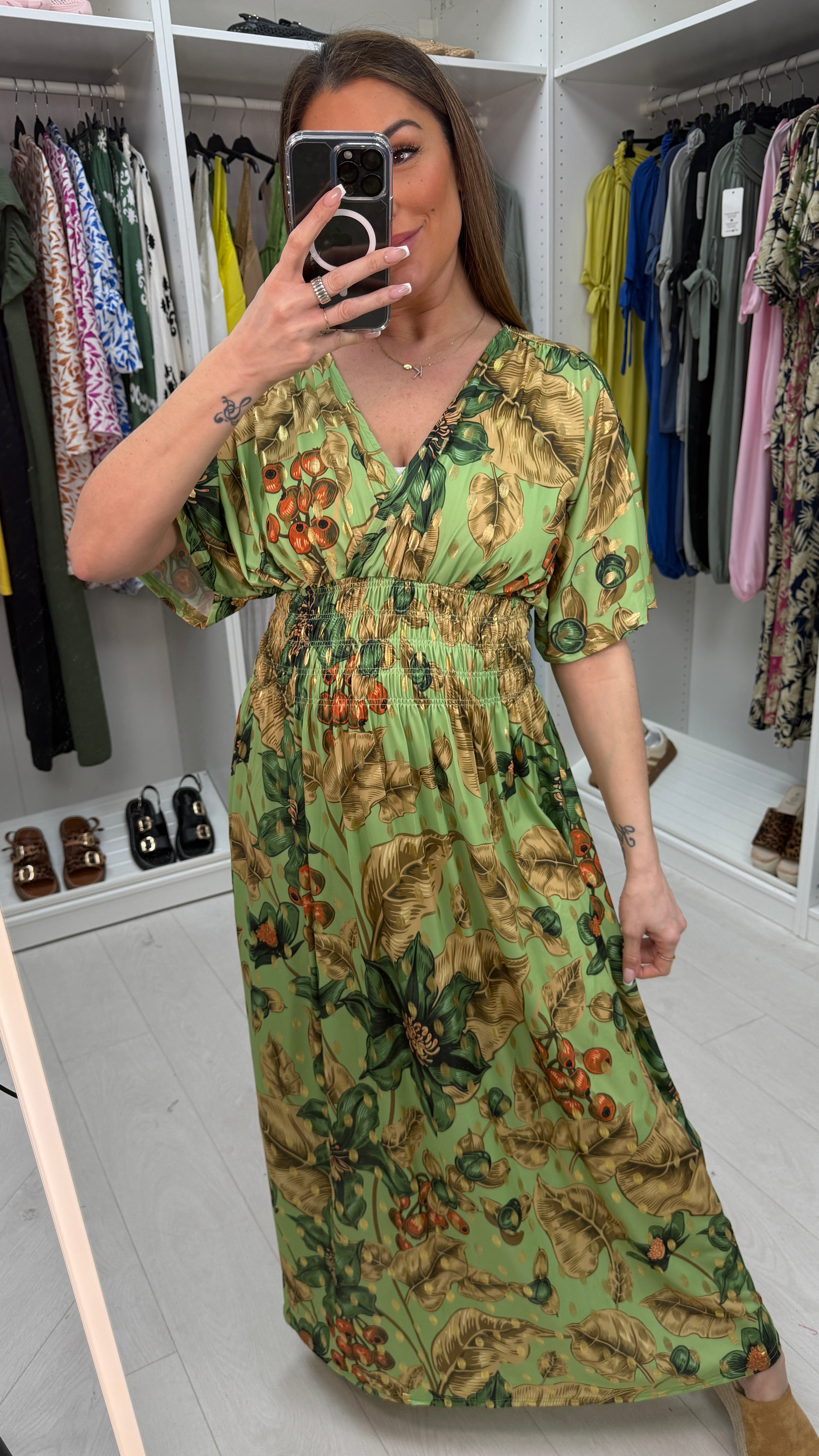 Jordana Floral Print Magic Maxi Dress