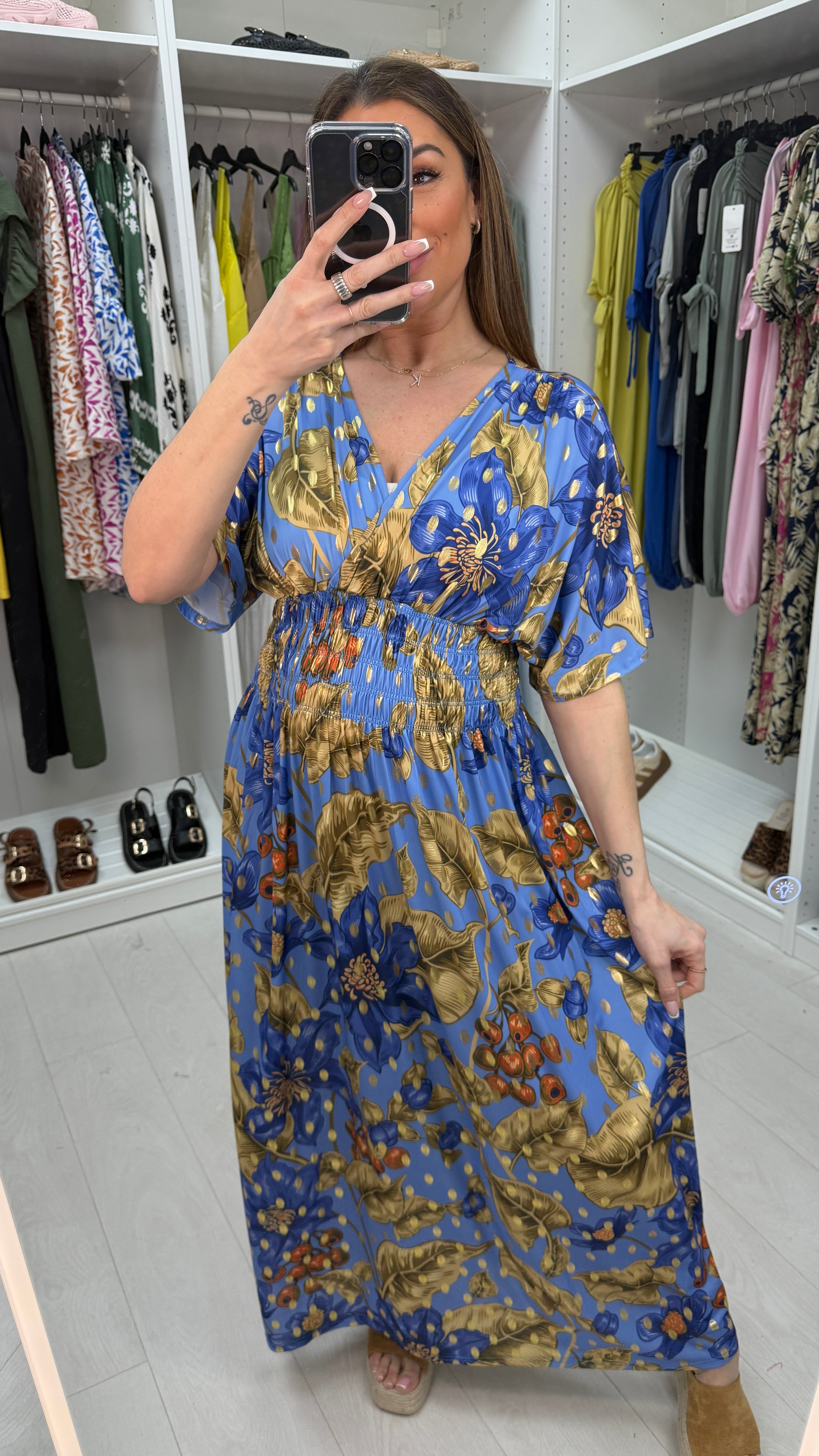 Jordana Floral Print Magic Maxi Dress