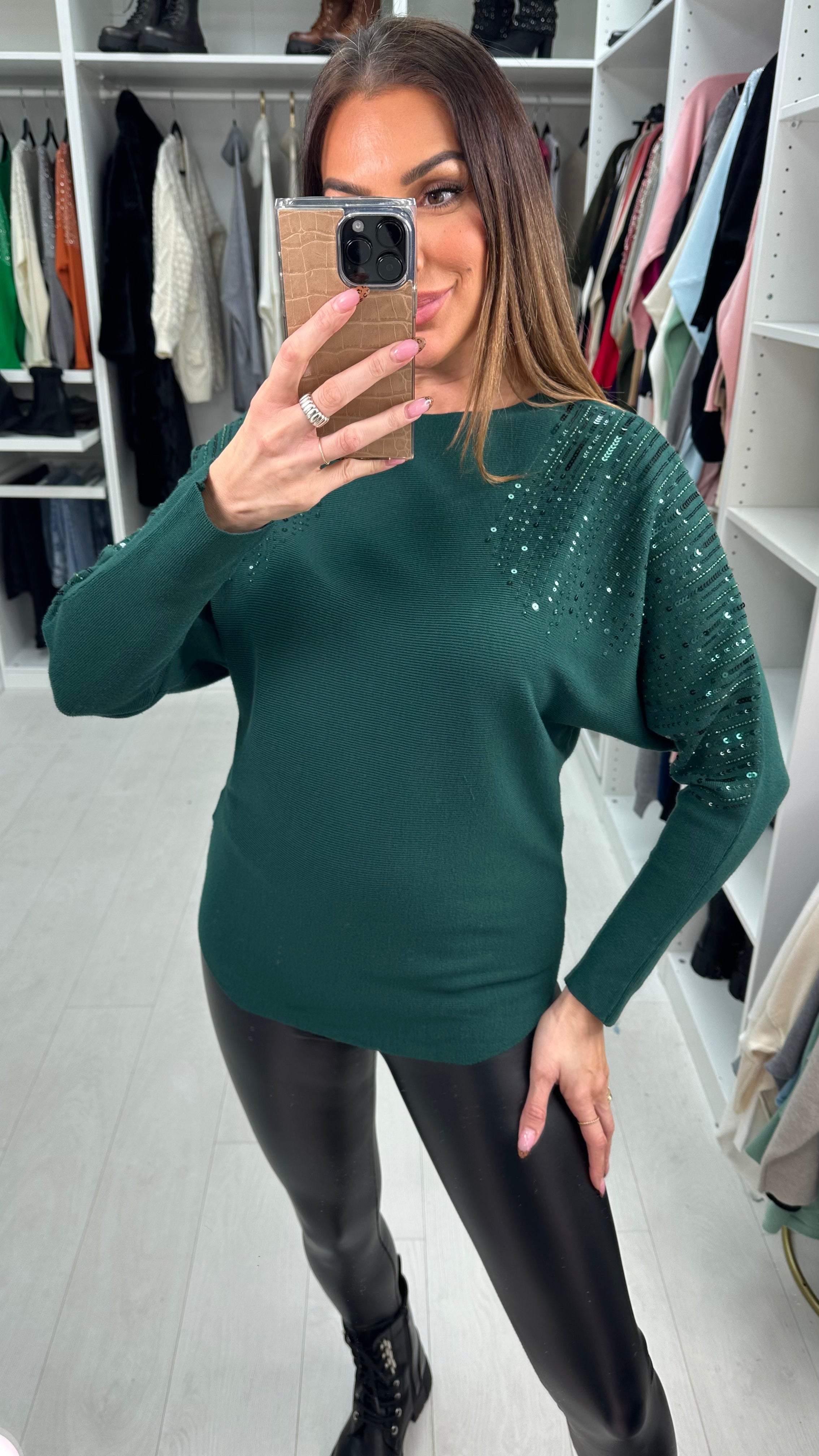 Laurence Embellished Shoulder Knit Jumper