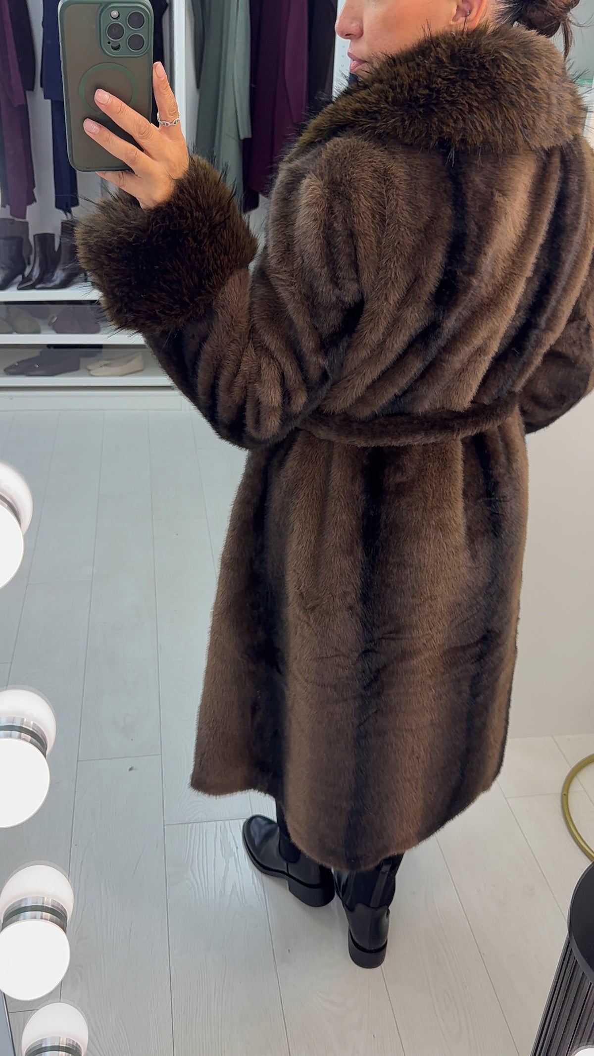 Desiree Faux Fur Belted Coat