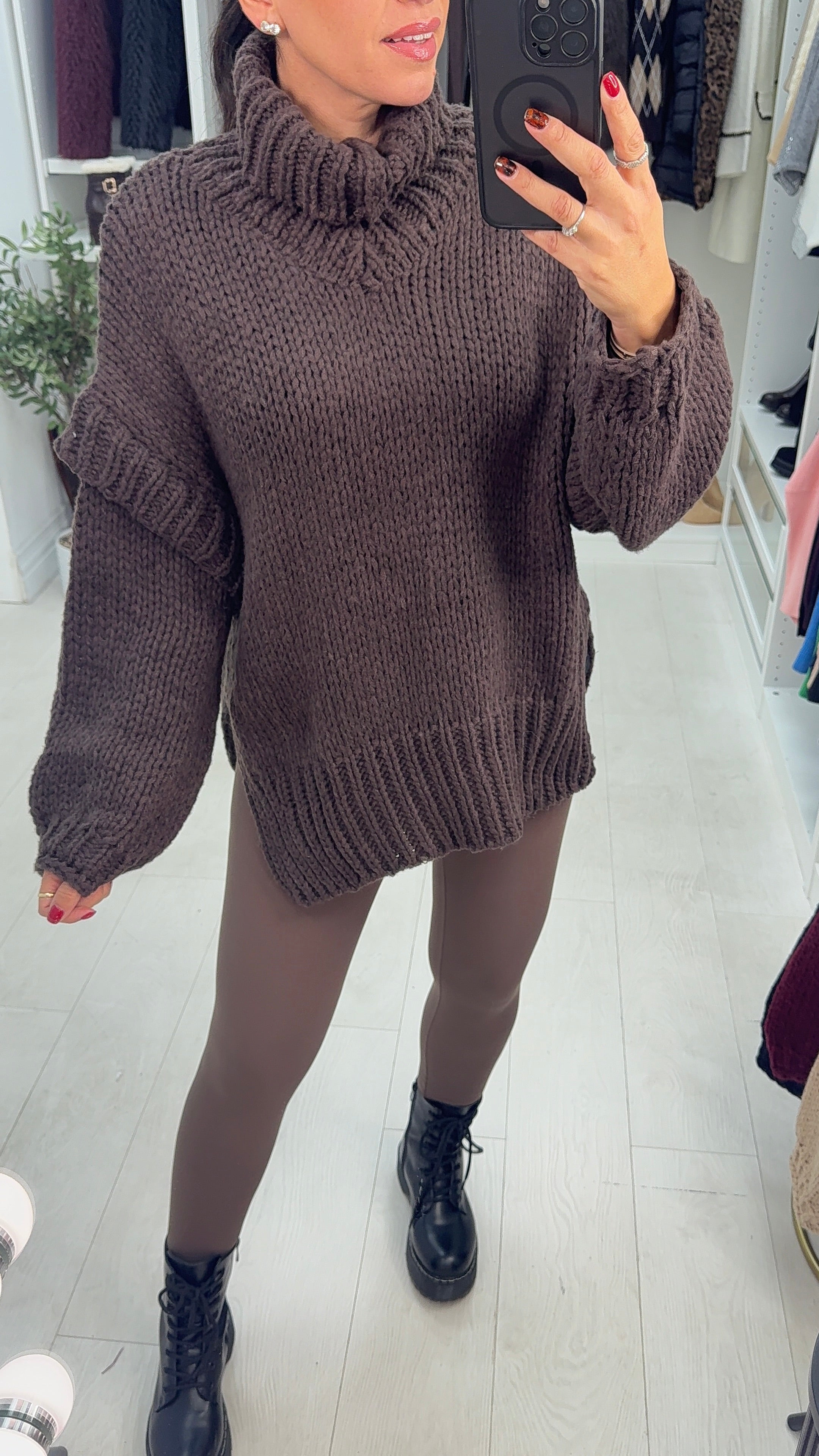 Grayson Chunky Knit Roll Neck Jumper