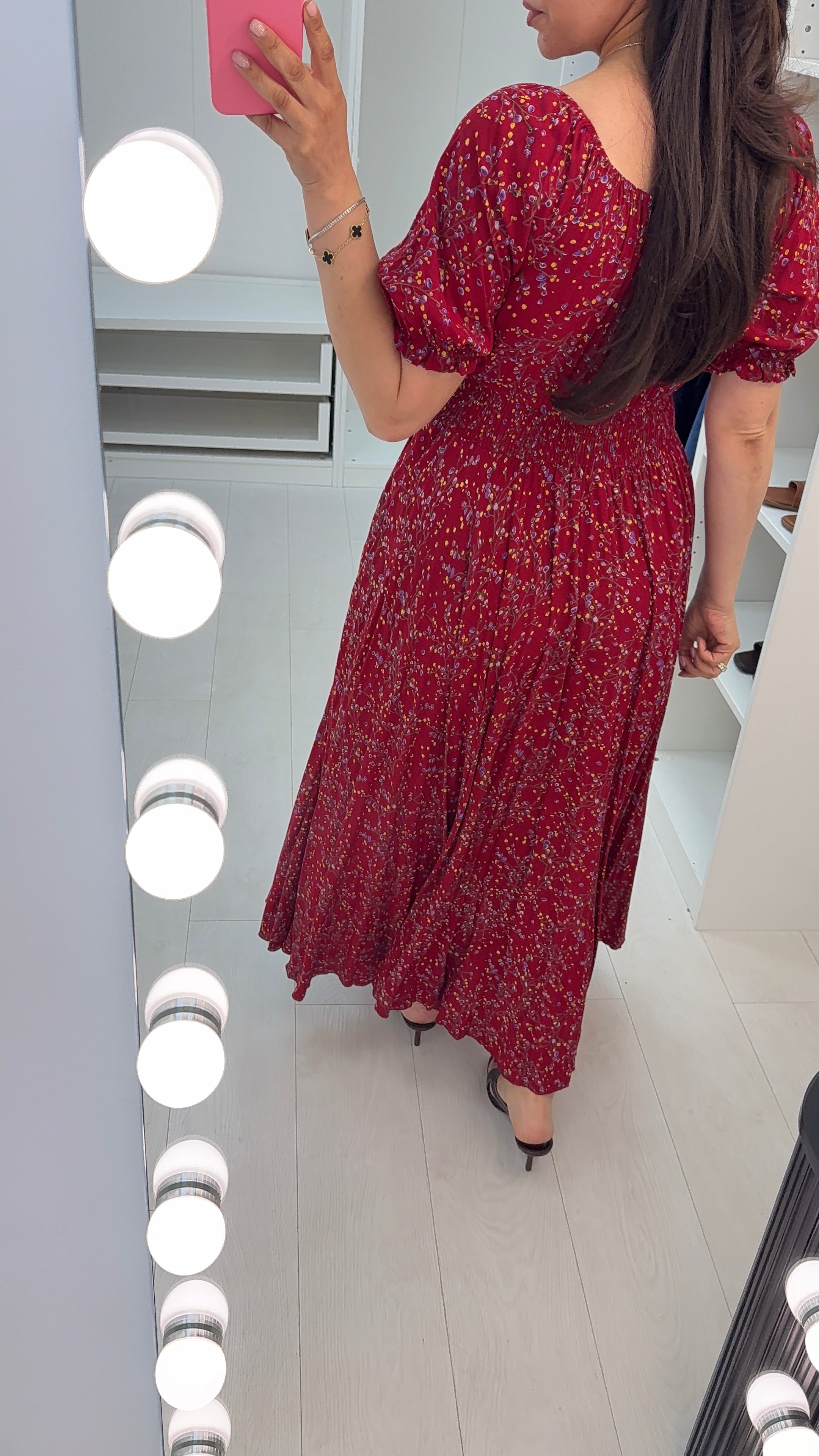 Judy Ditsy Print Elasticated Waist Maxi Dress