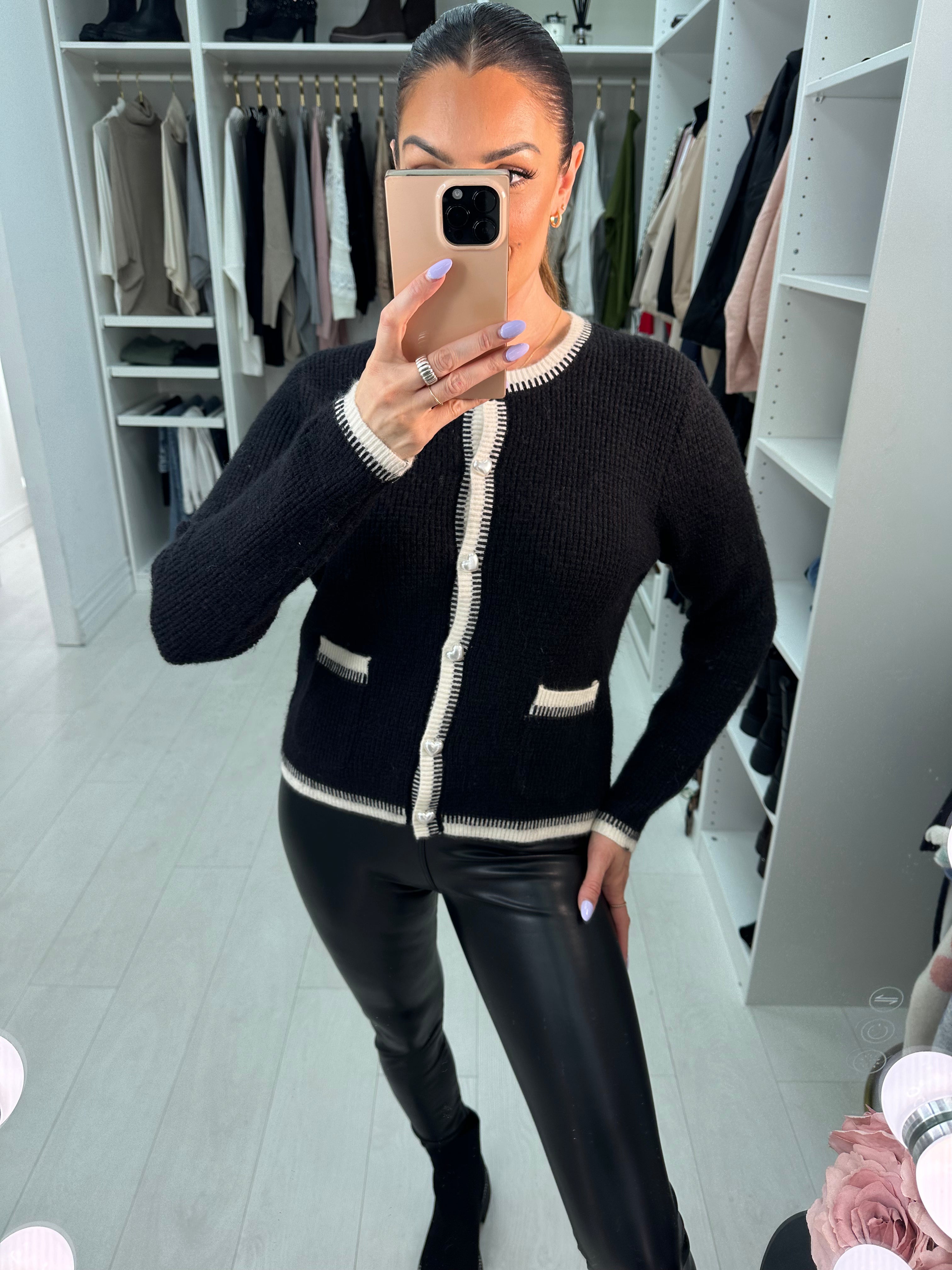 Martin Contrast Trim Knitted Cardigan