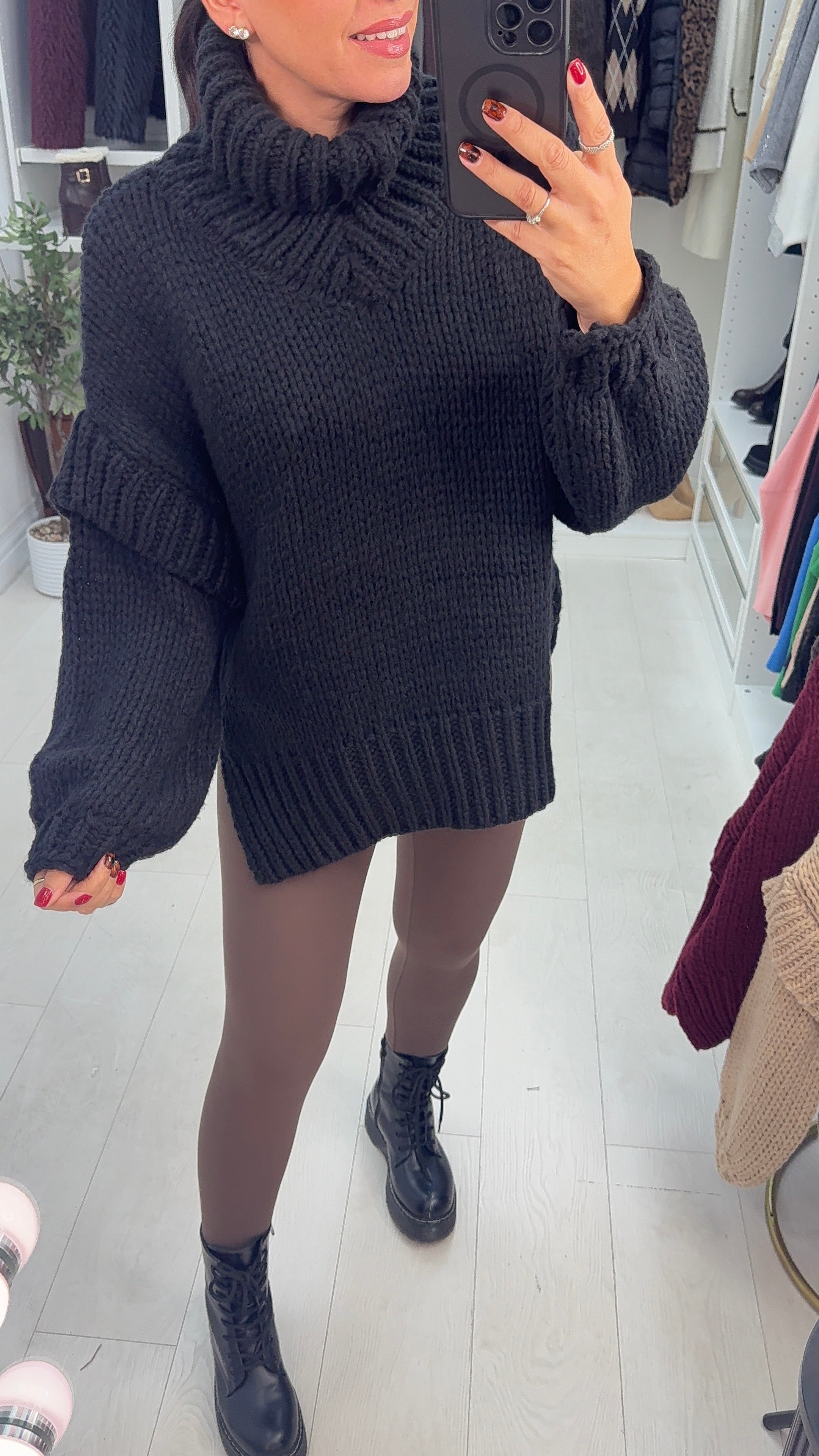 Grayson Chunky Knit Roll Neck Jumper