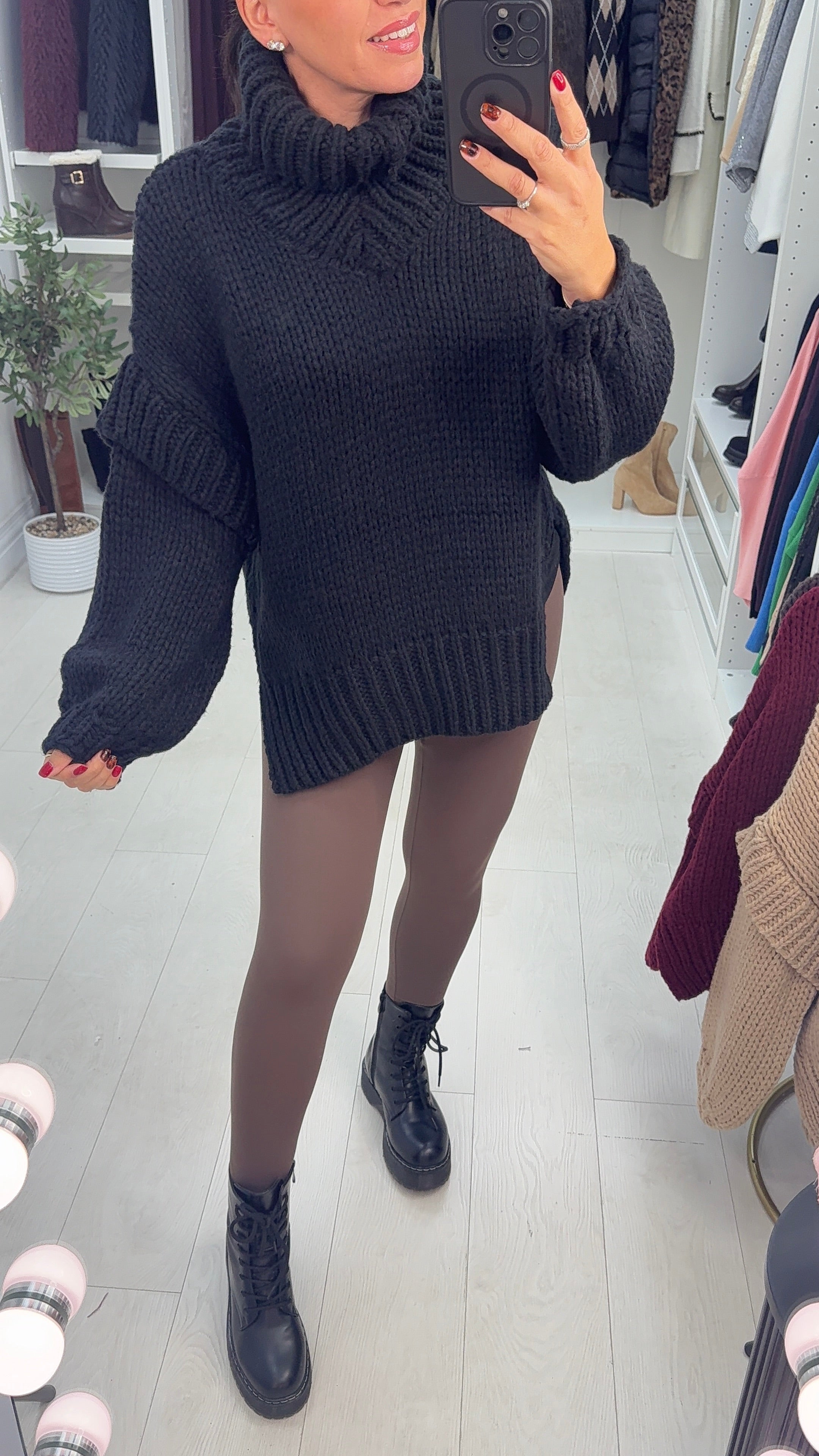 Grayson Chunky Knit Roll Neck Jumper