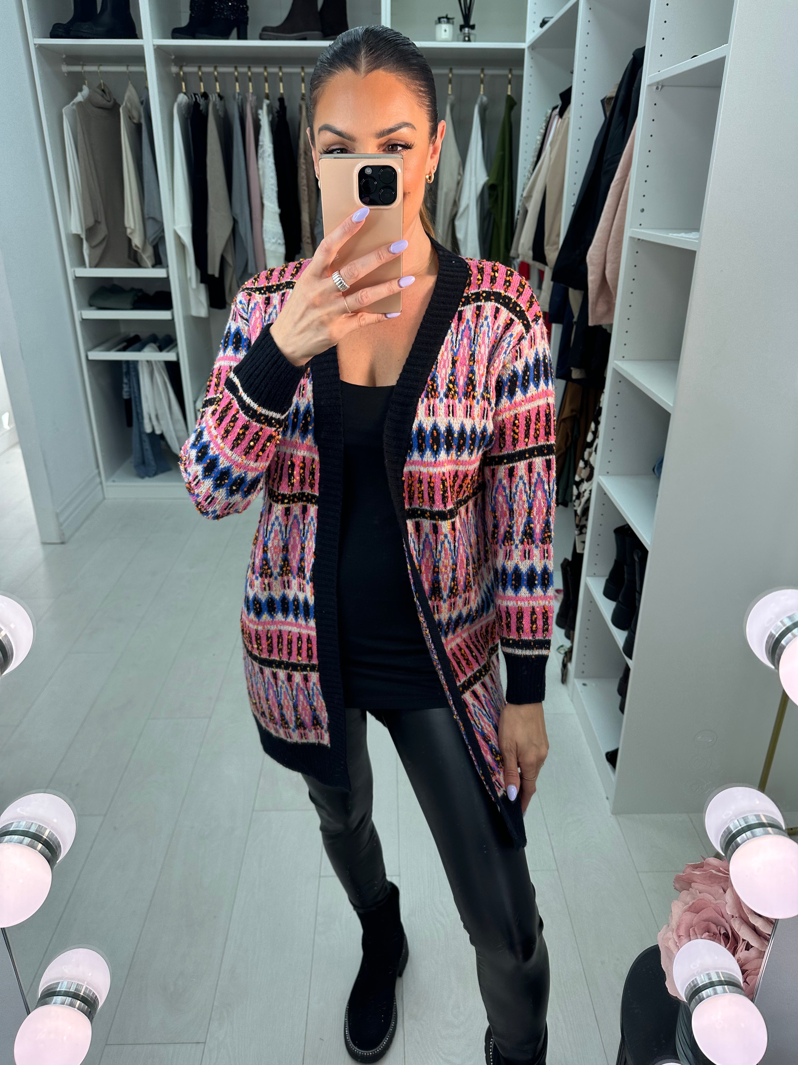 Taimi Thick Knitted Open Front Cardigan