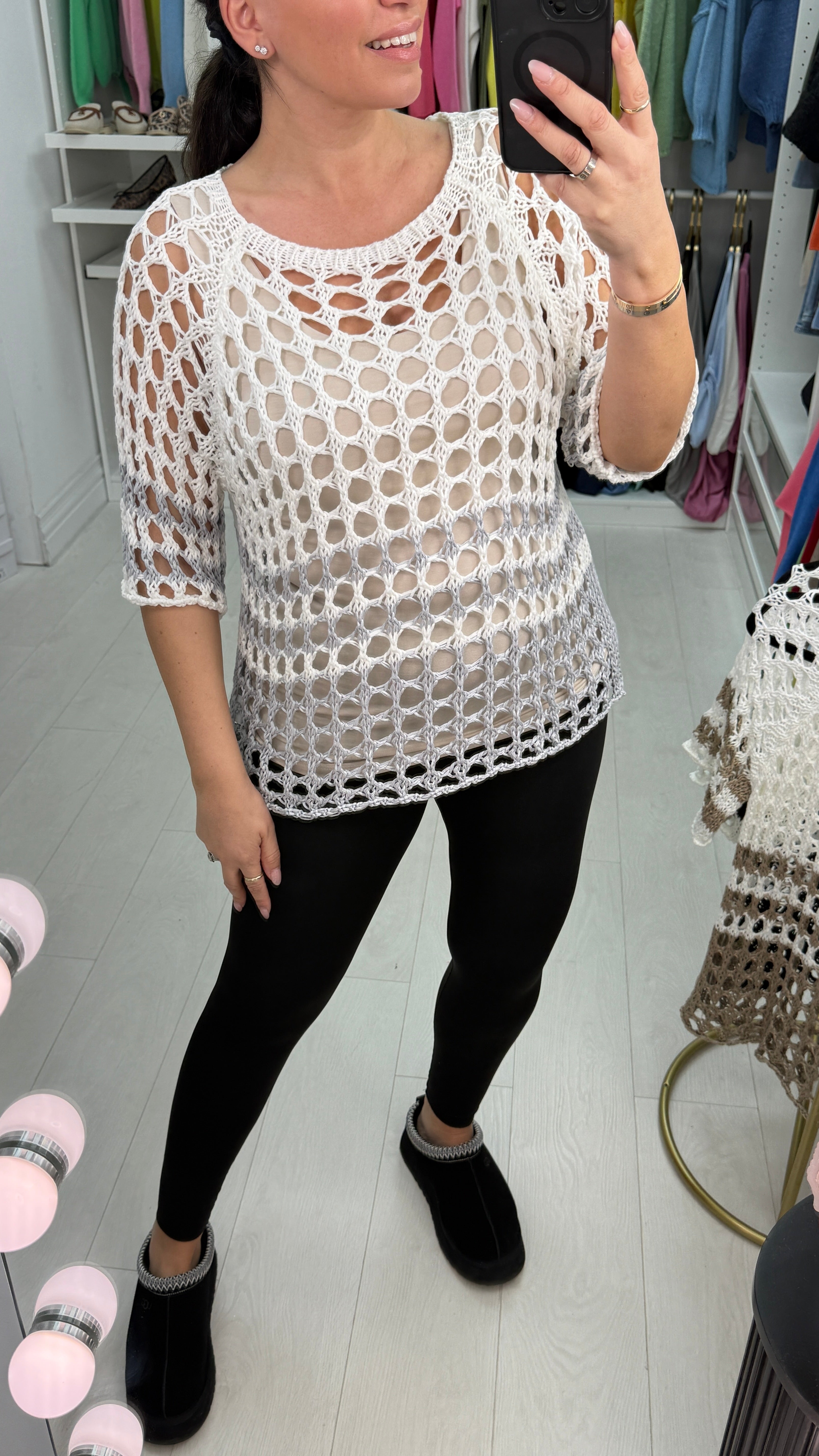 Maureen Colour Block Crochet Top