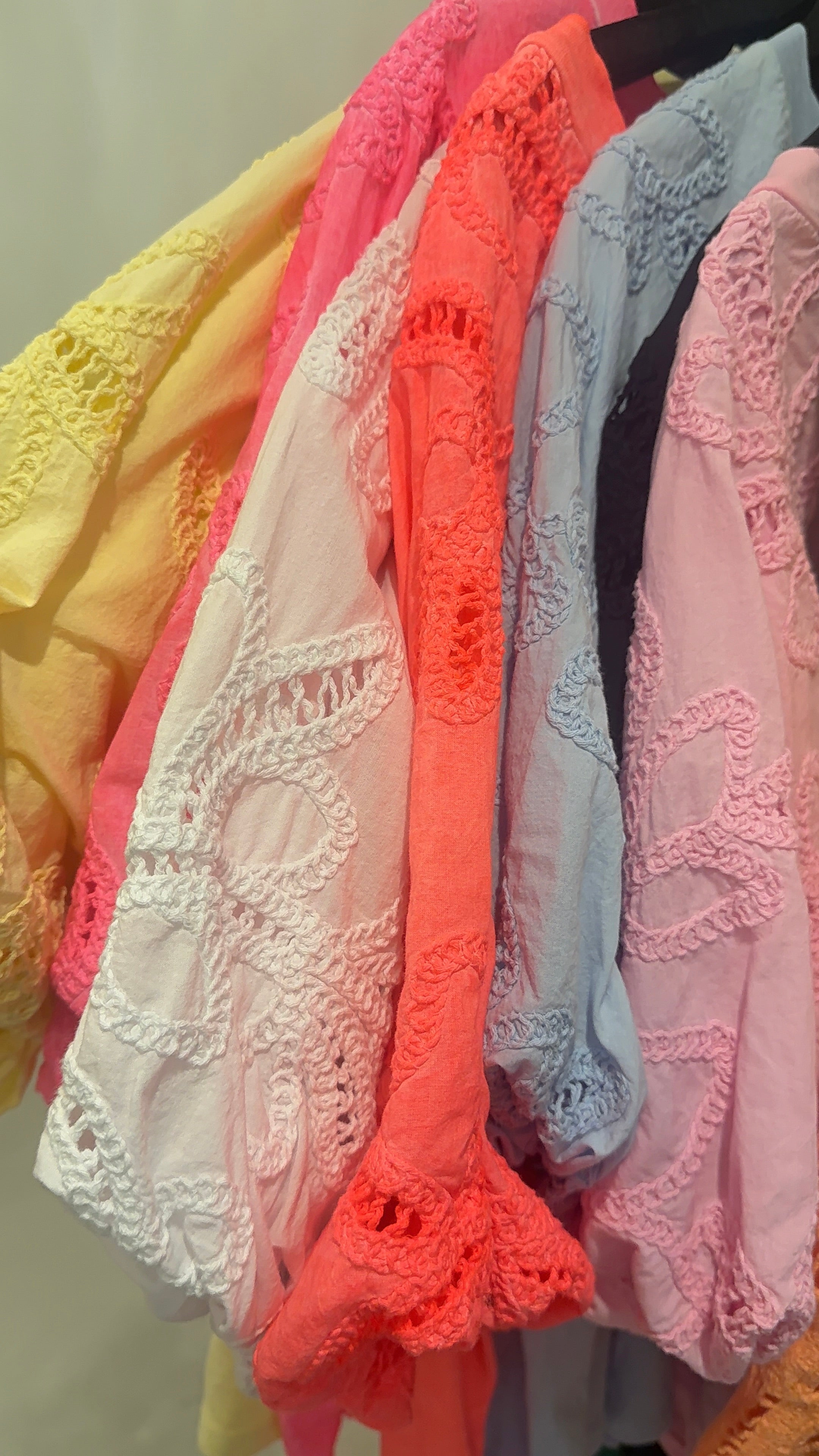 Meleta Plain Embroidered Ballon Sleeve Top