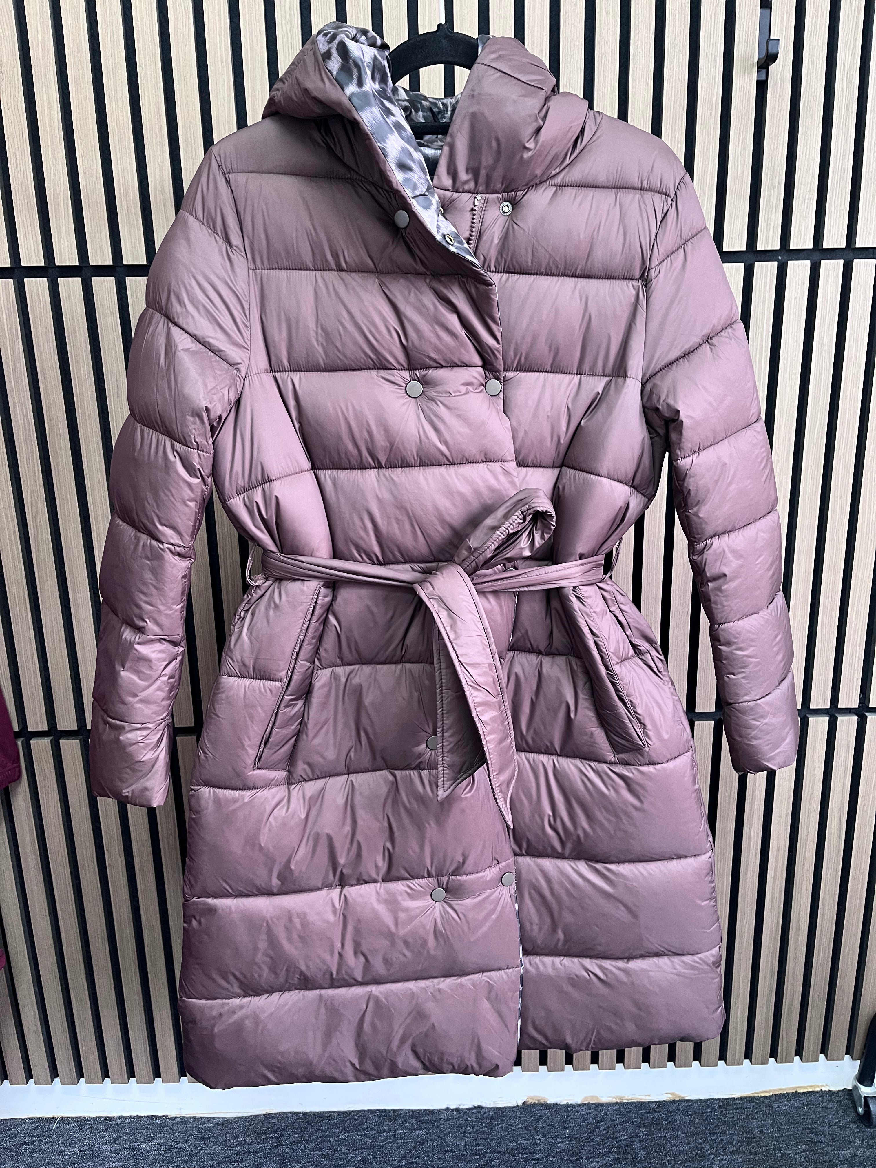 Corinne Reversible Longline Leopard Puffer Coat