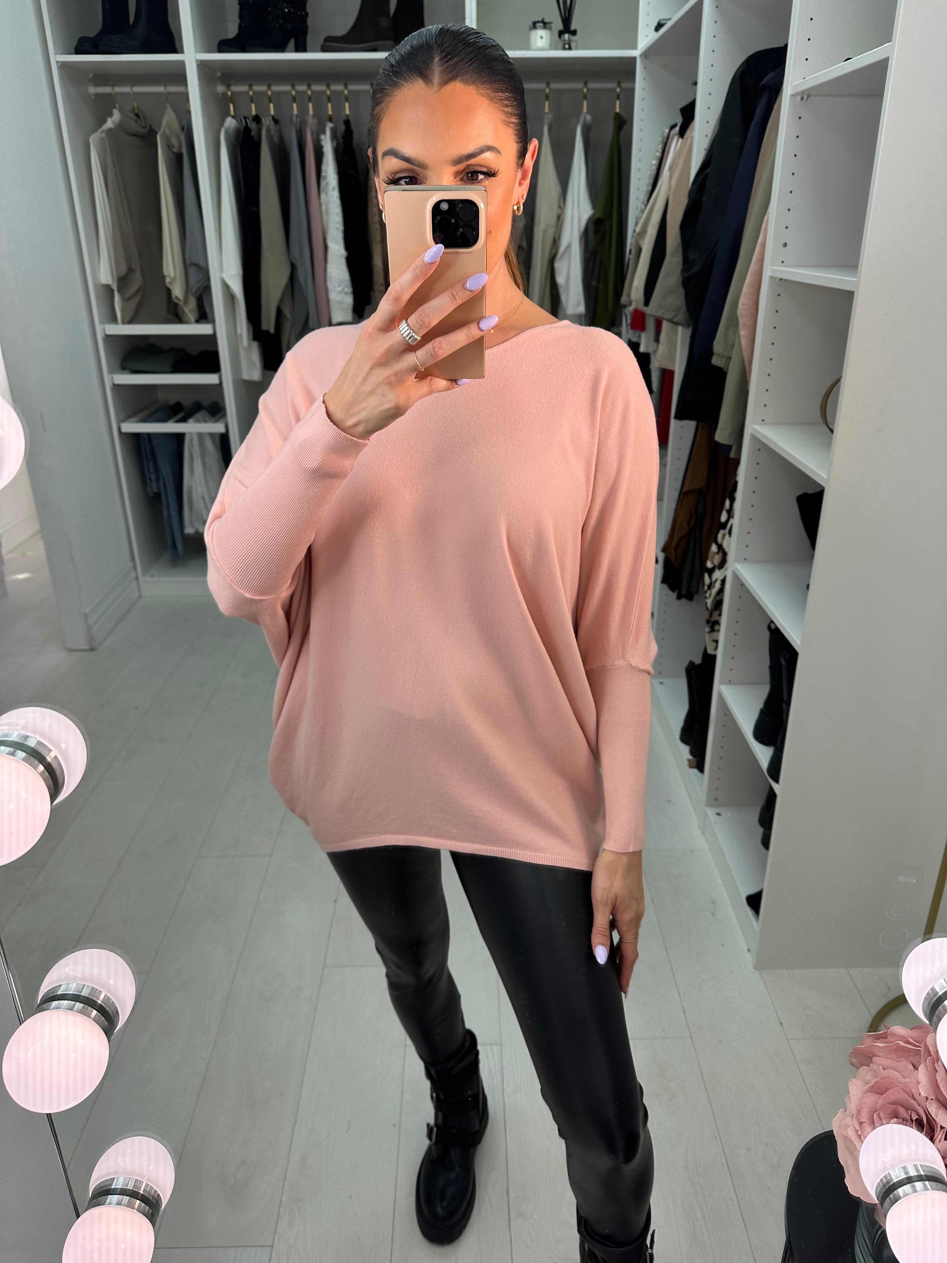Layley V-Neck Back Detail Knit Jumper