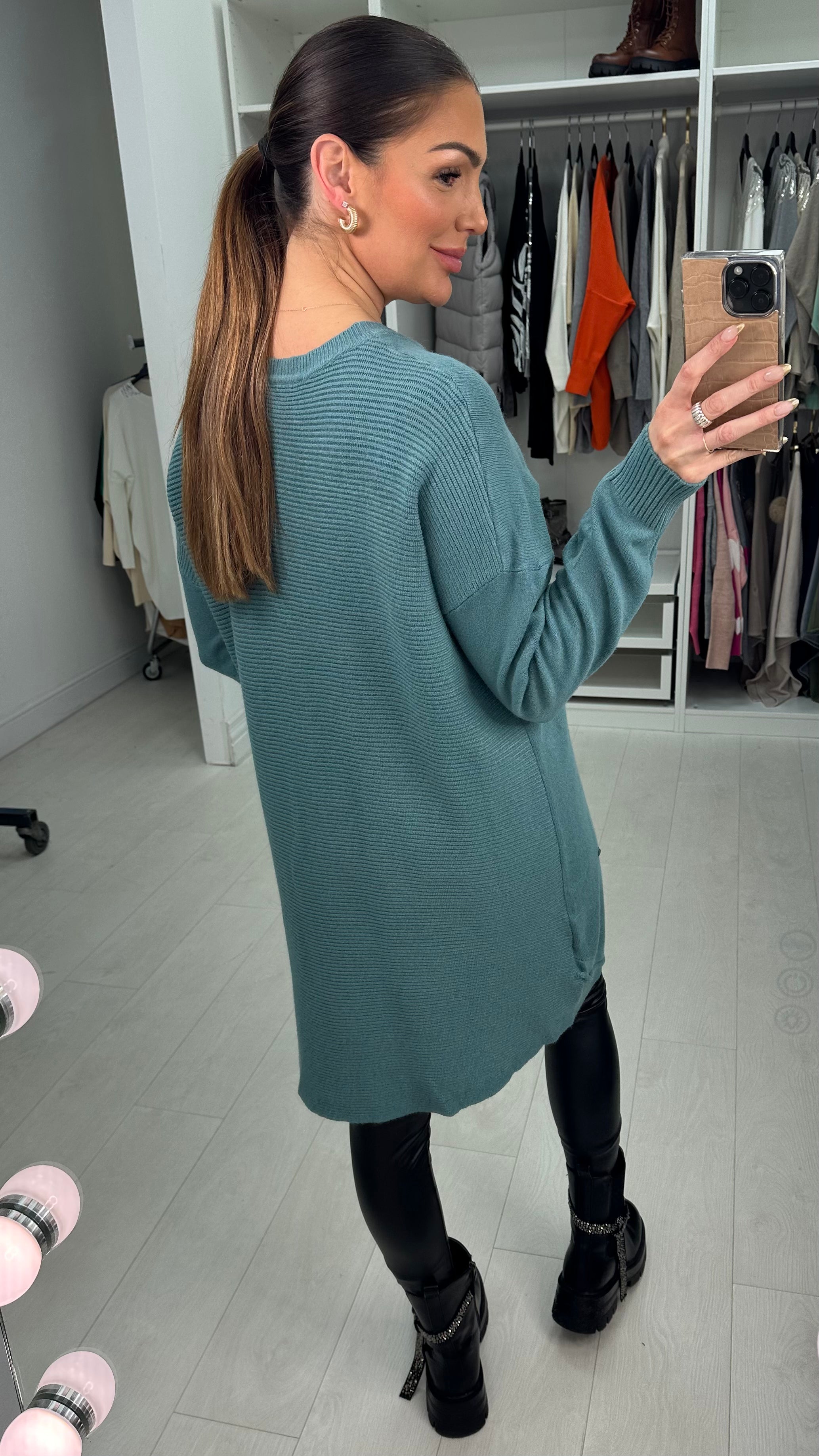 Anise Pocket Front Detailed Jumper Dress