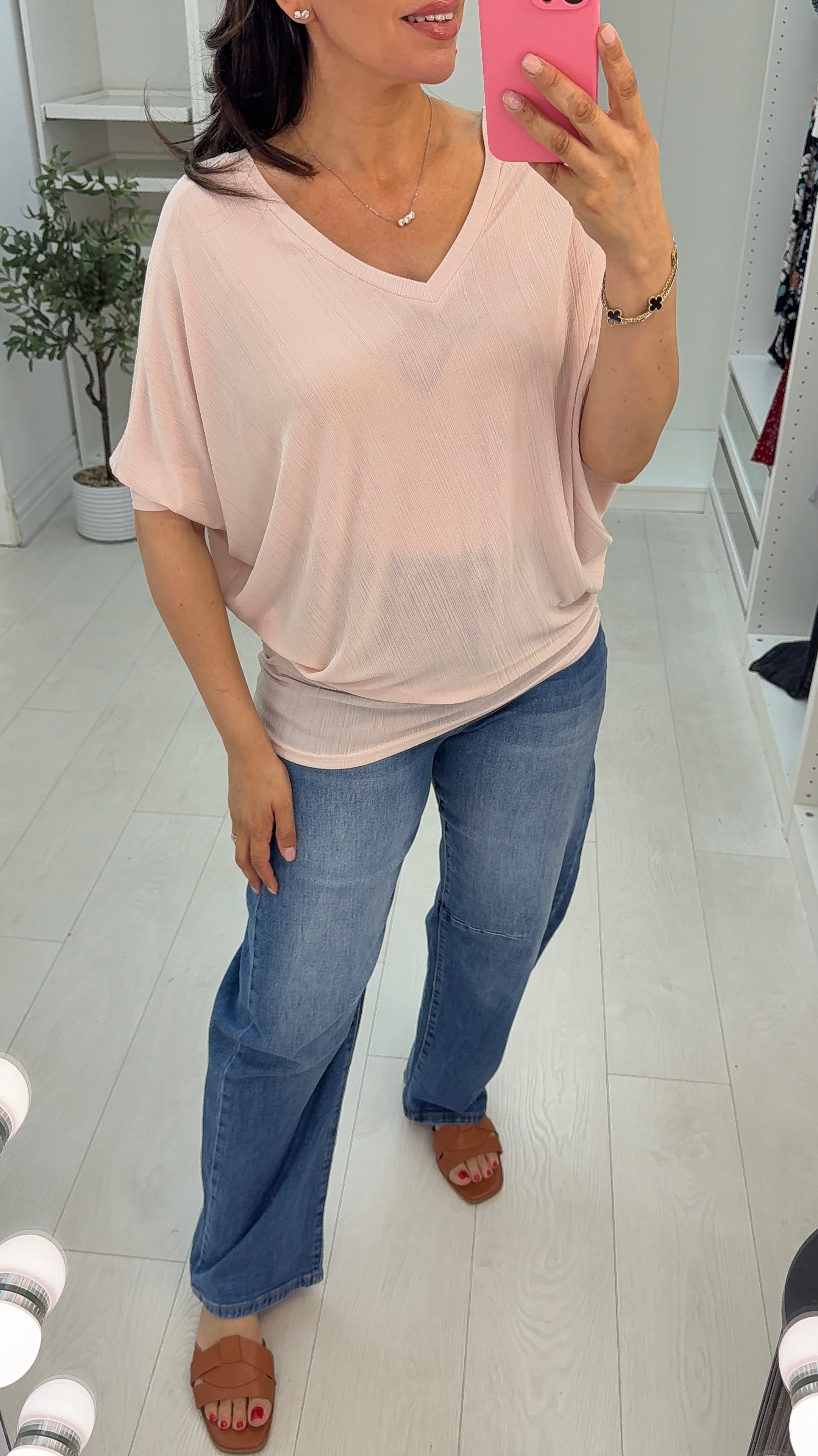 April Ribbed Asymmetric Hem Top