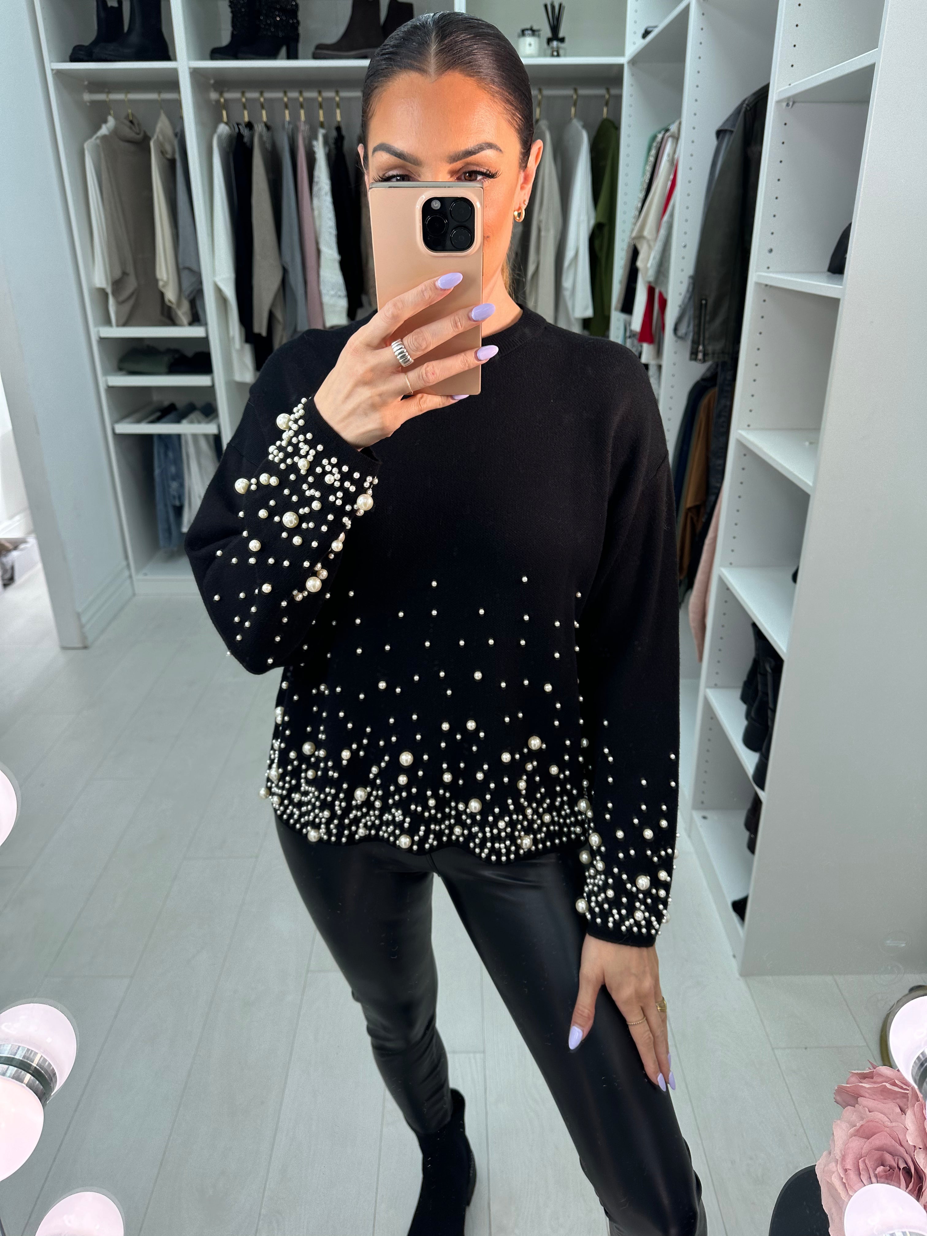 Tonia Pearl Detail Knit Jumper