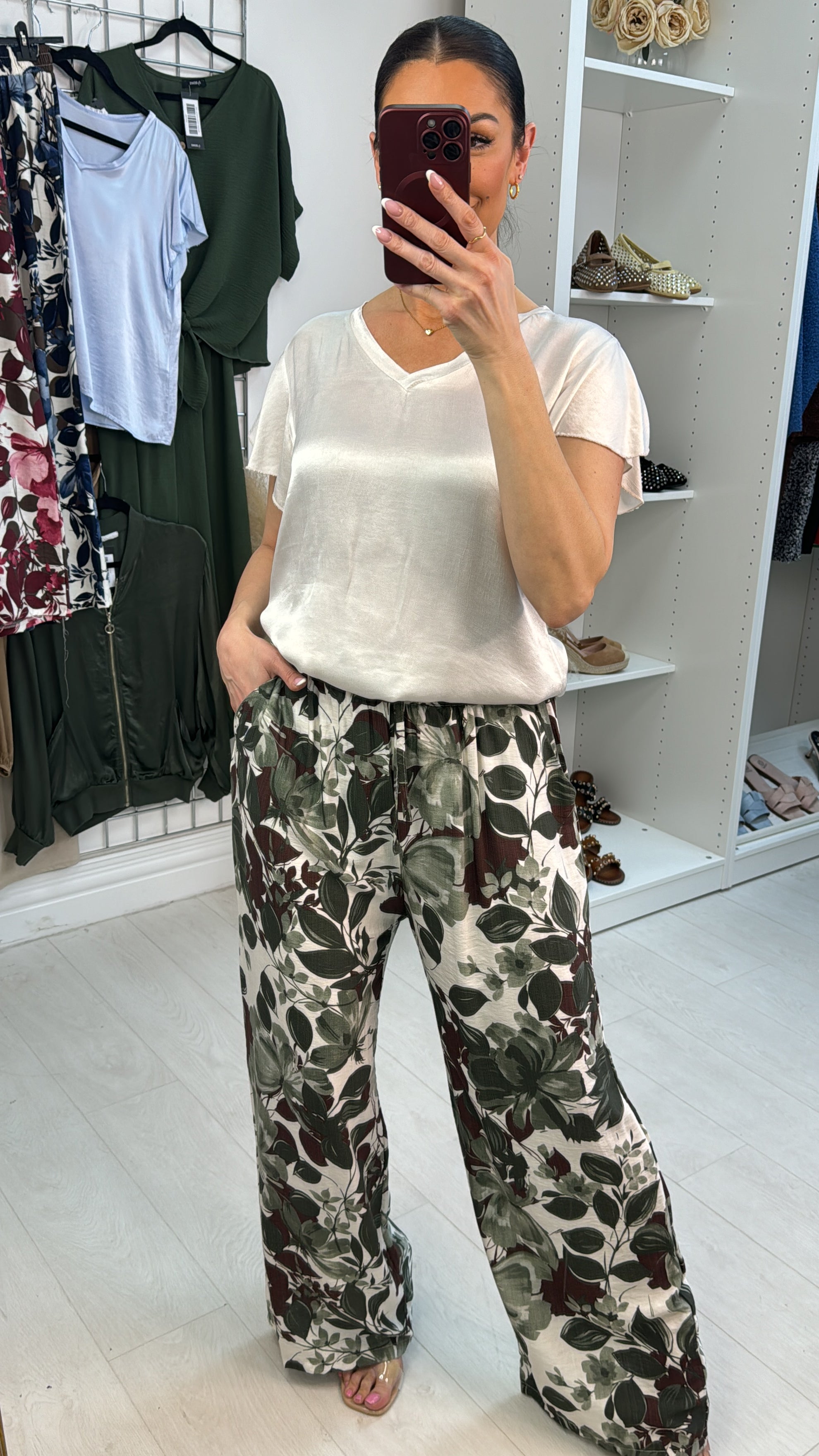 Thalita Floral Print Wide Leg Trousers