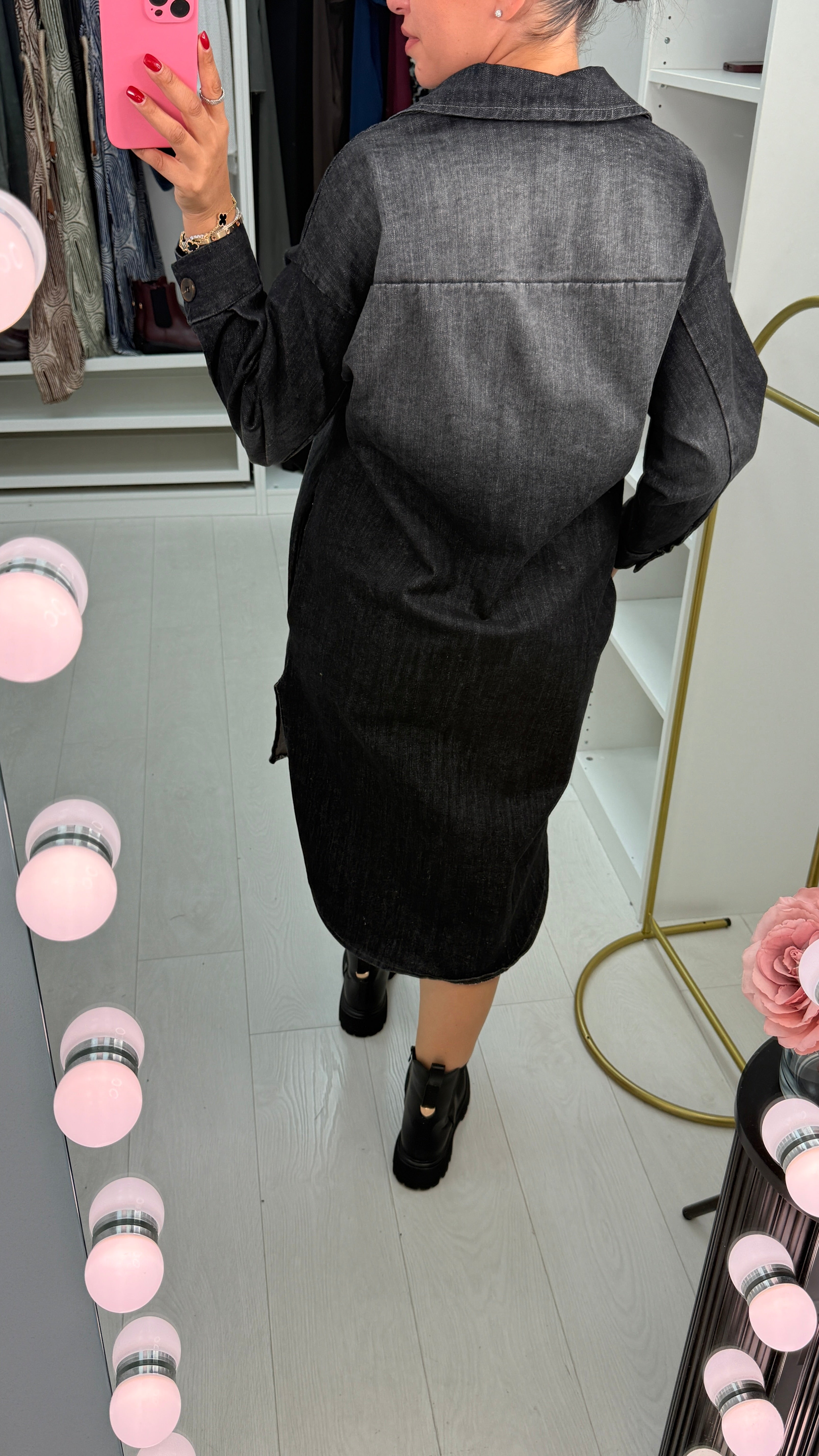 Renae Longline Denim Shirt Dress