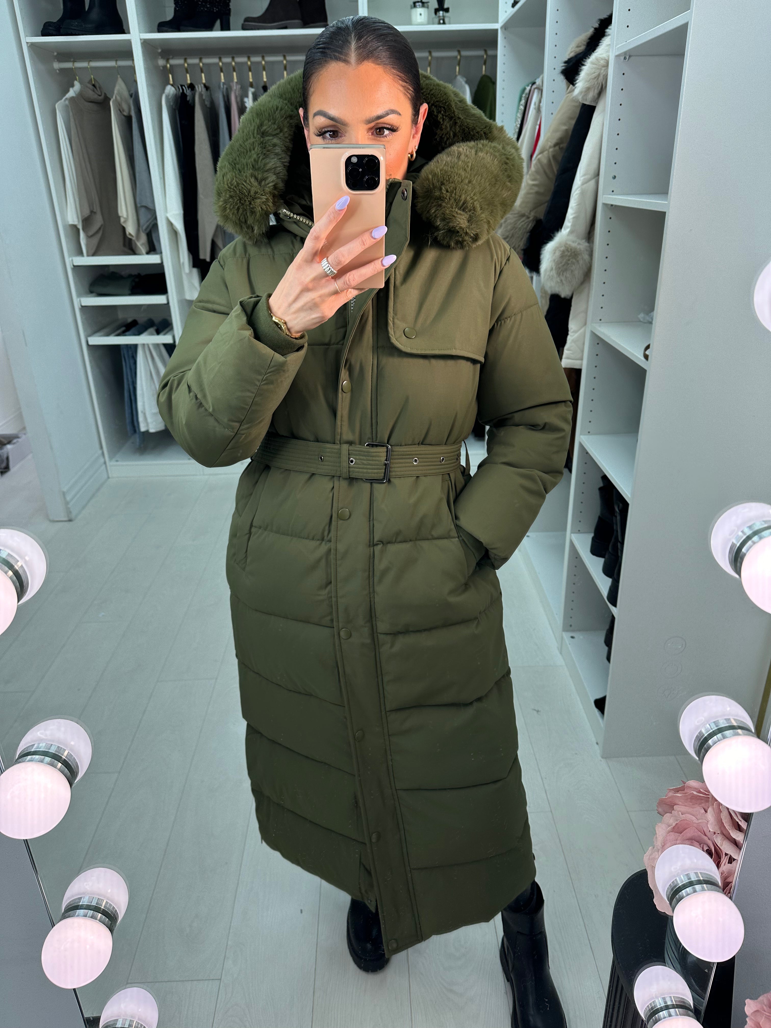 Tinsley Padded Faux Fur Hooded Coat