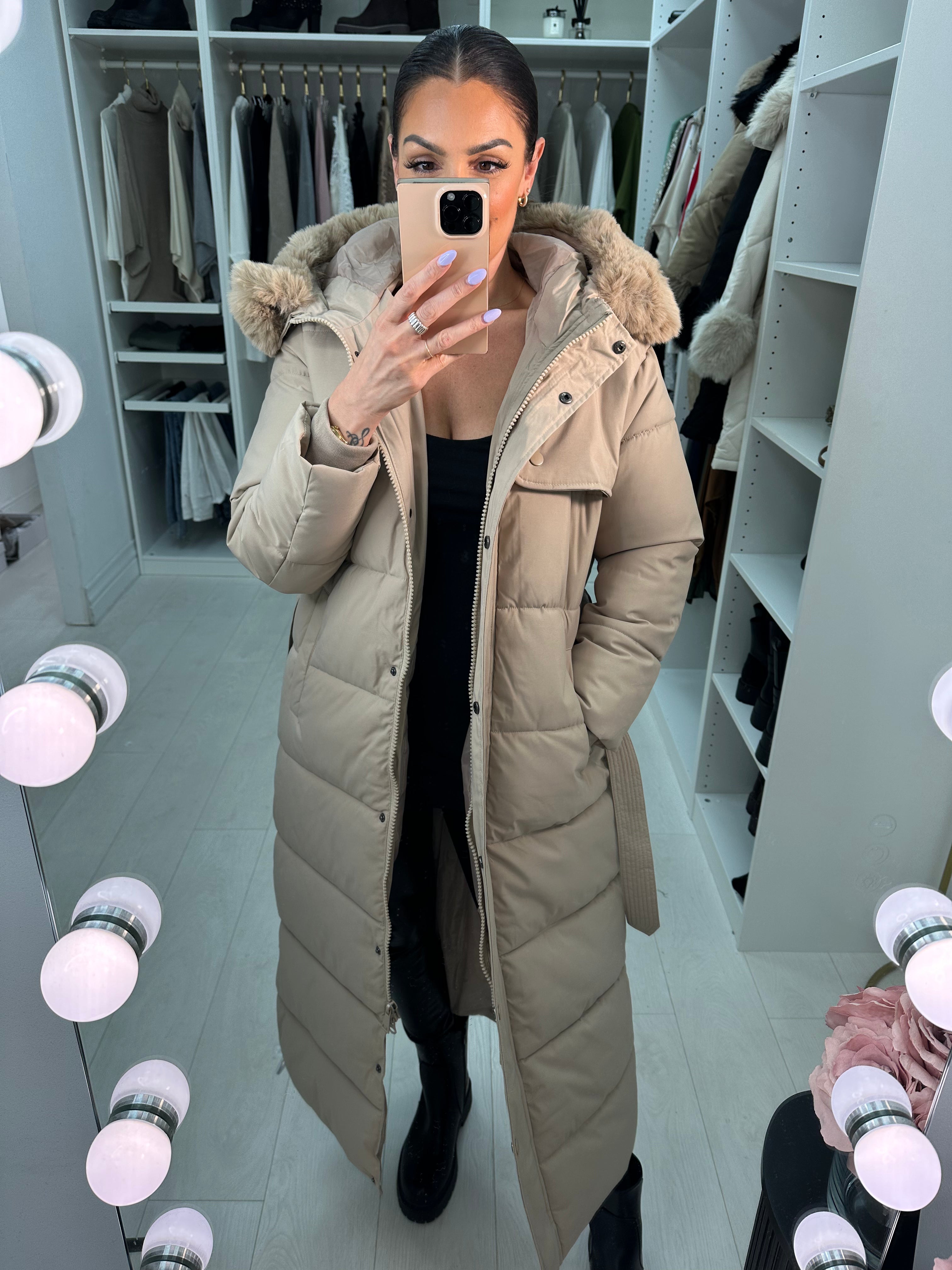 Tinsley Padded Faux Fur Hooded Coat