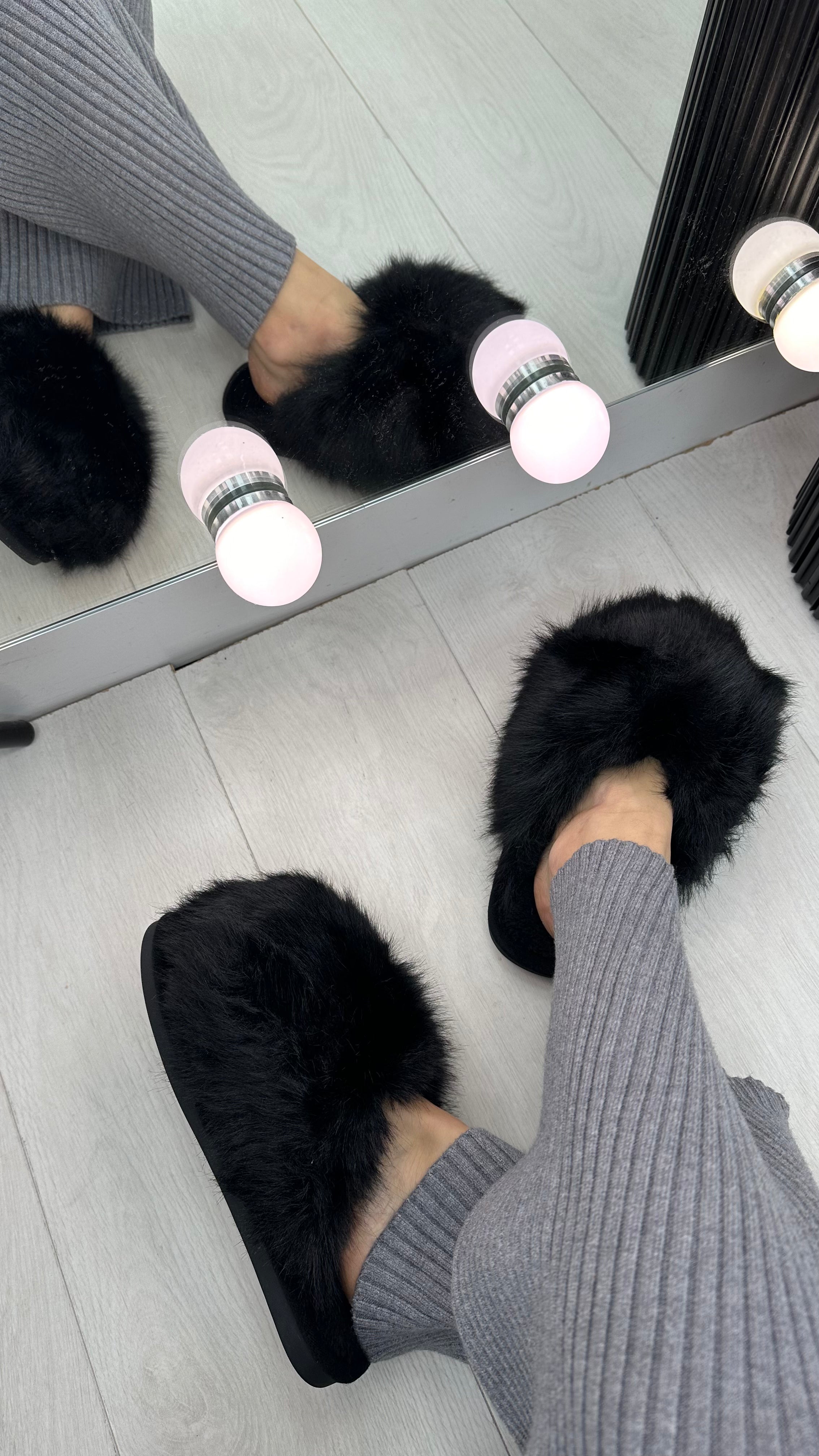 Prisha Faux Fur Fluffy Slippers