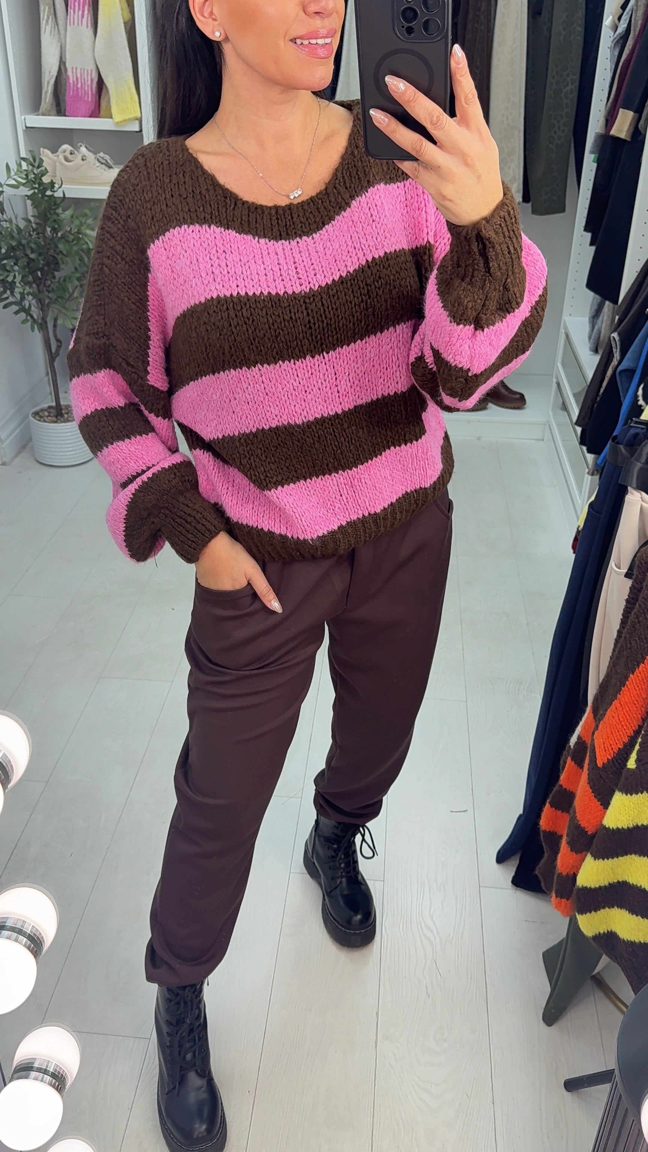 Fidelina Colour Block Super Soft Jumper