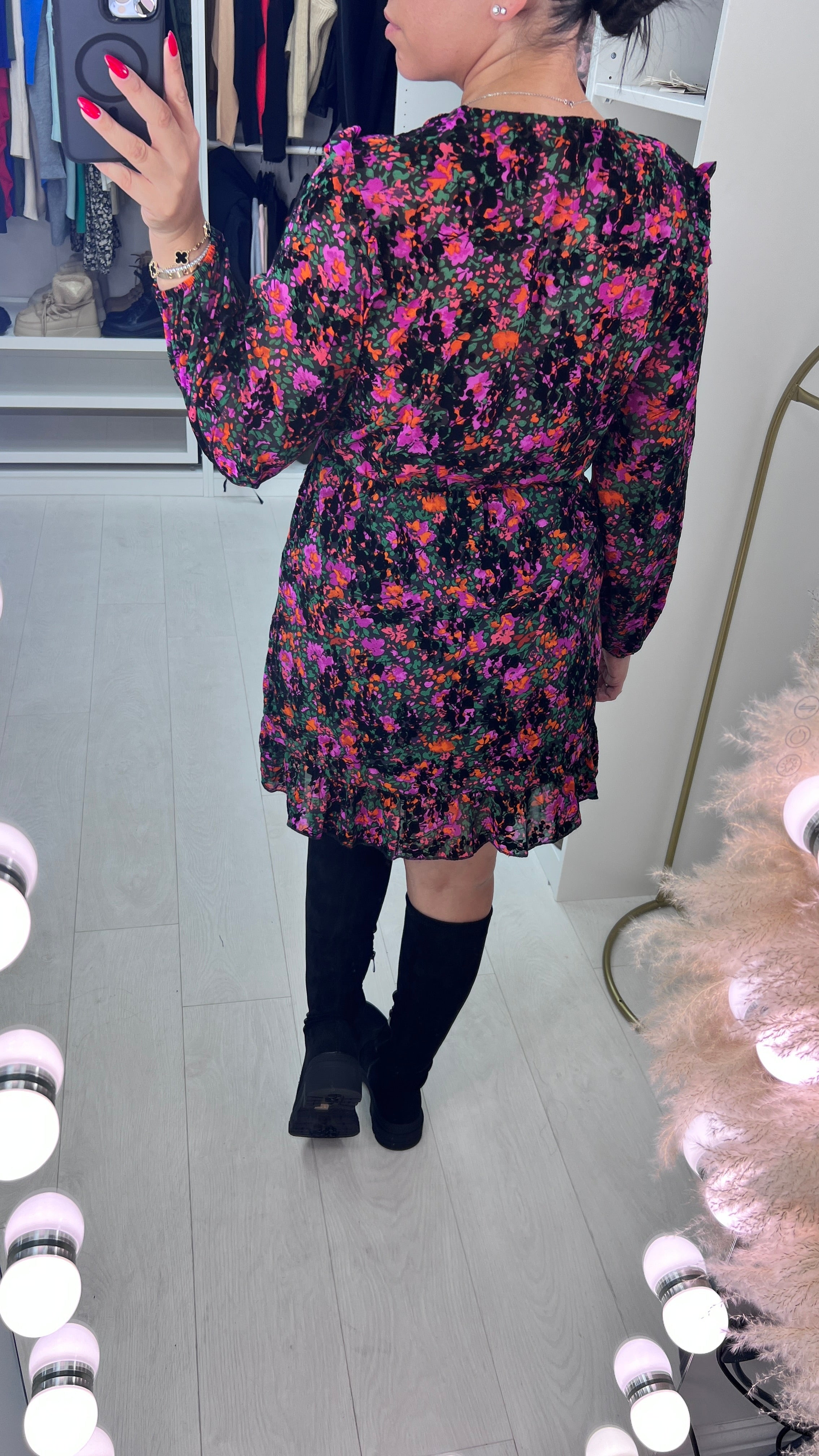 Charlton Floral Tie Waist Wrap Dress