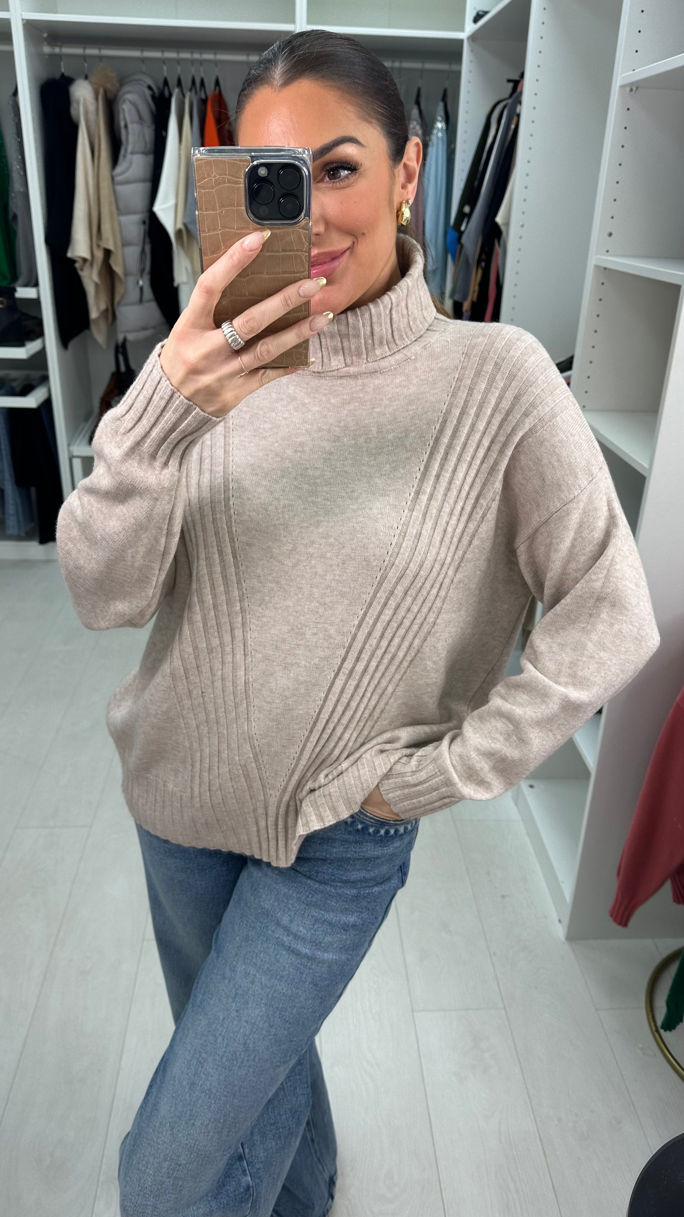 Nala Roll Neck Asymmetric Jumper